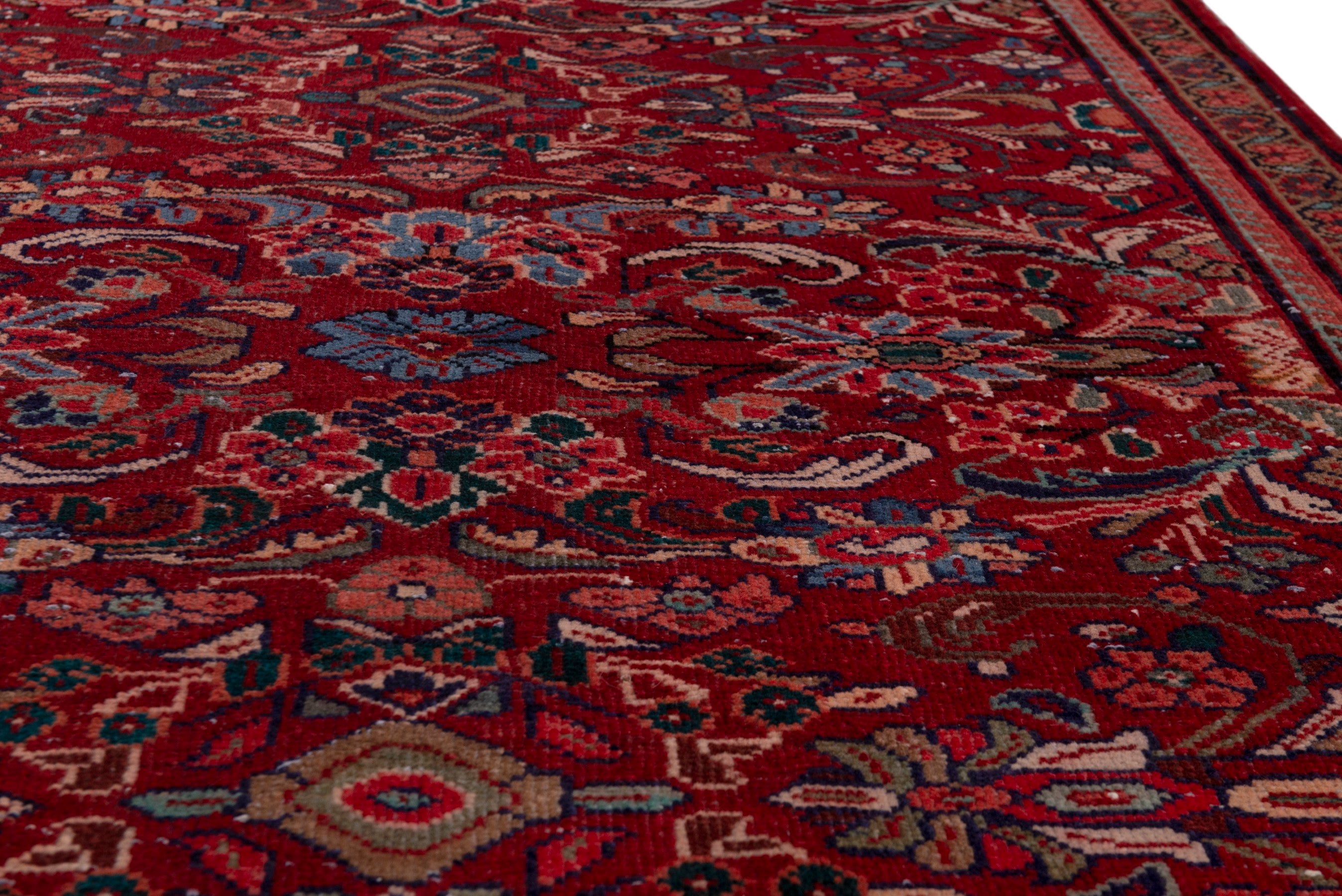 Persian Mahal area rug in deep red and rust, view 10 of 21