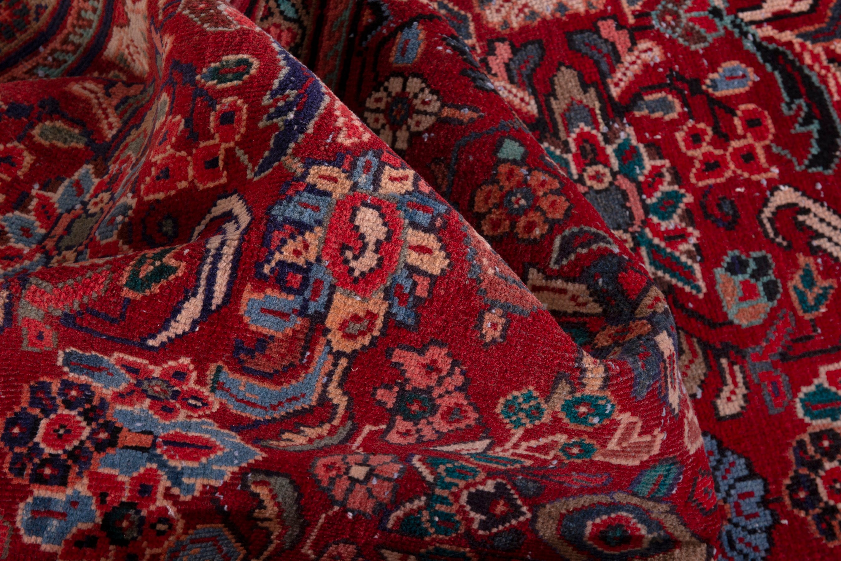 Persian Mahal area rug in deep red and rust, view 19 of 21