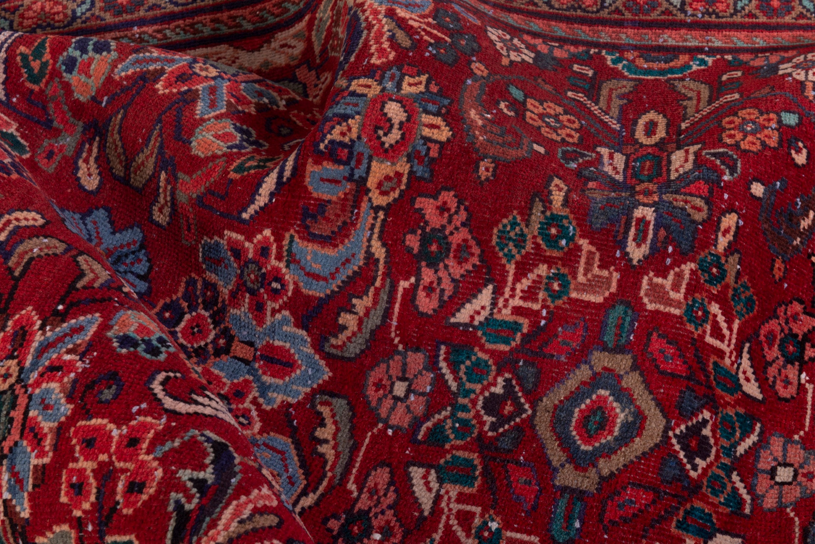 Persian Mahal area rug in deep red and rust, view 20 of 21
