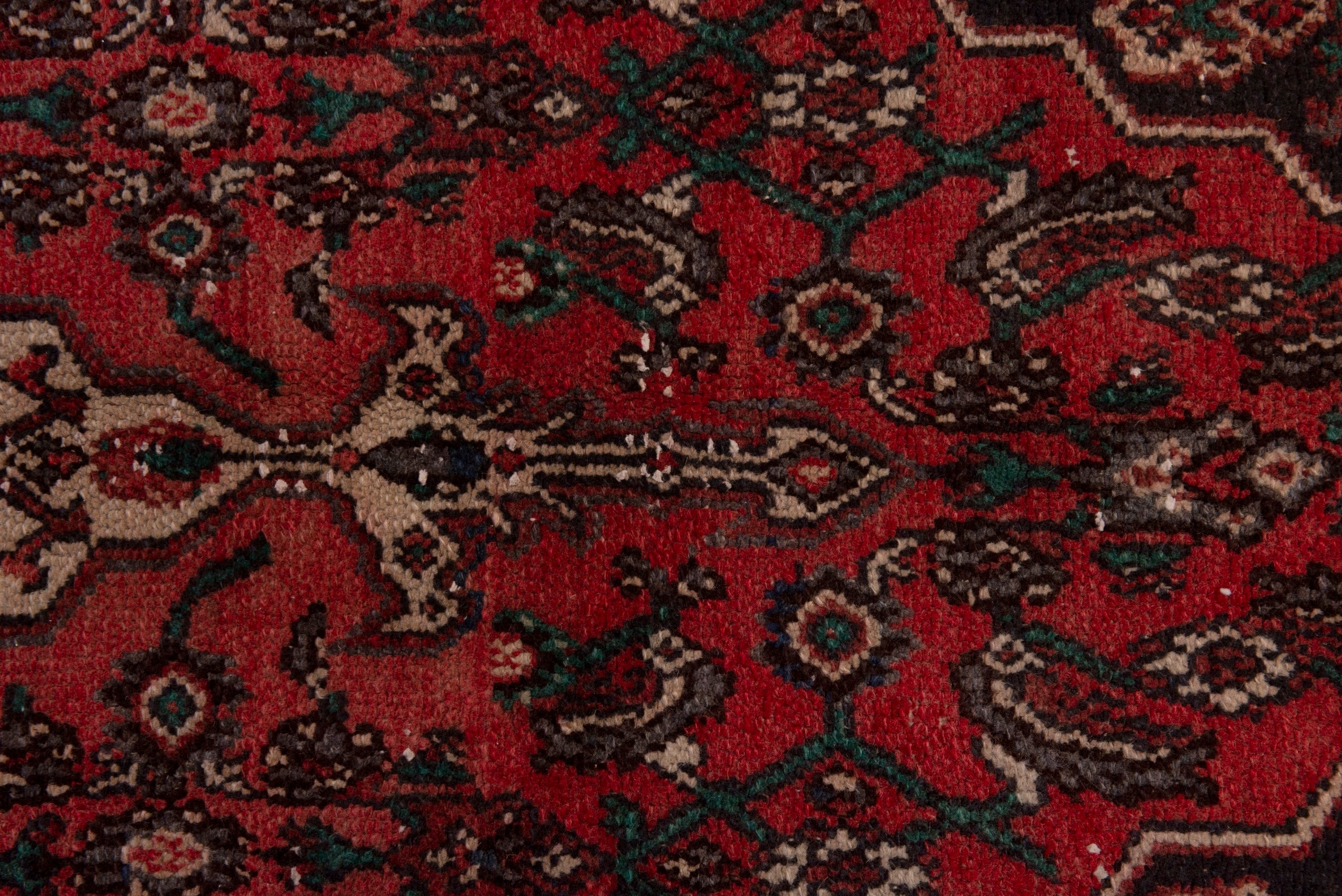 Persian Hamedan area rug in deep red and burgundy, view 12 of 19