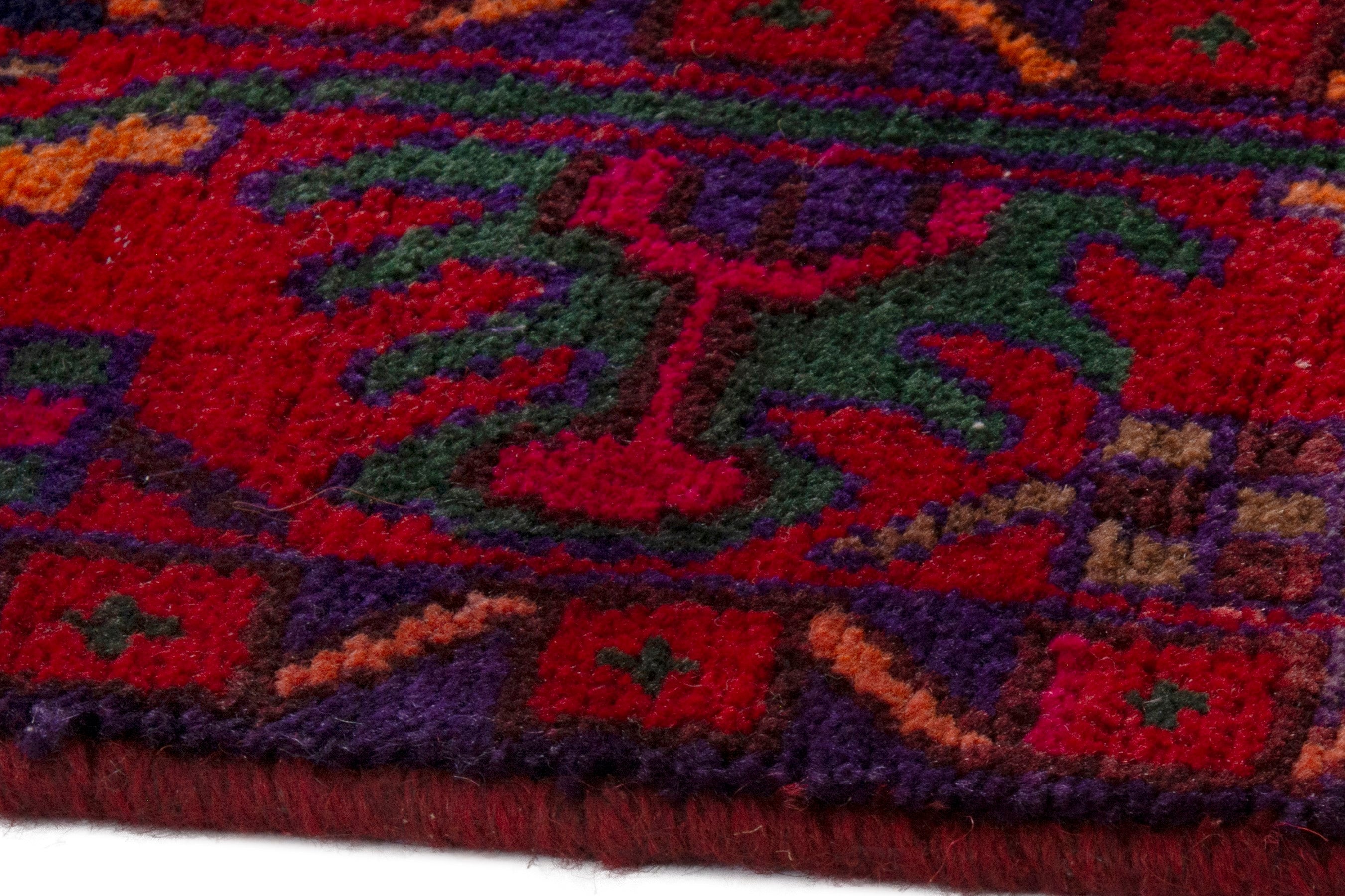 Persian Borujerd area rug in deep red and burgundy, view 11 of 20