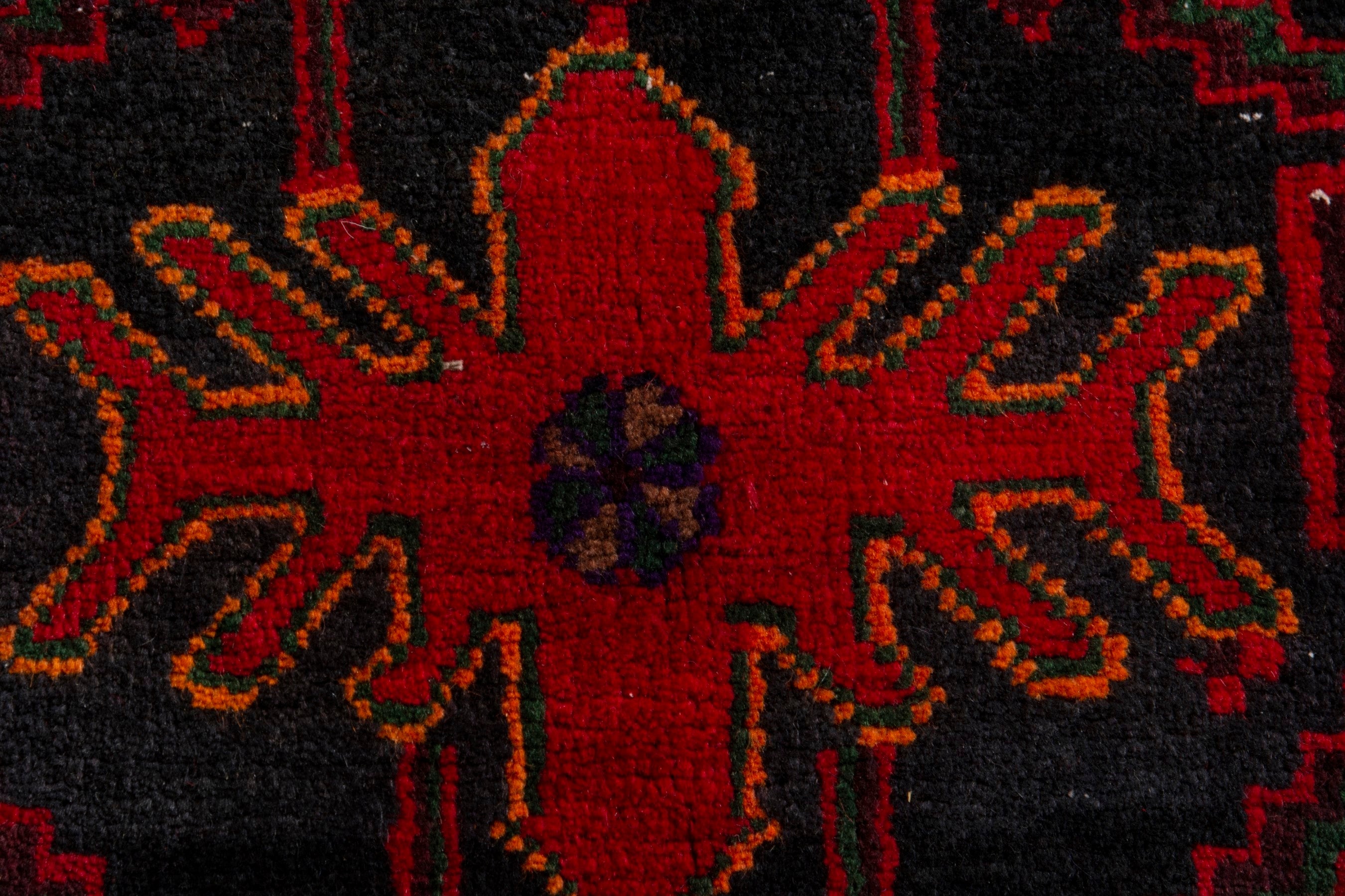 Persian Borujerd area rug in deep red and burgundy, view 13 of 20