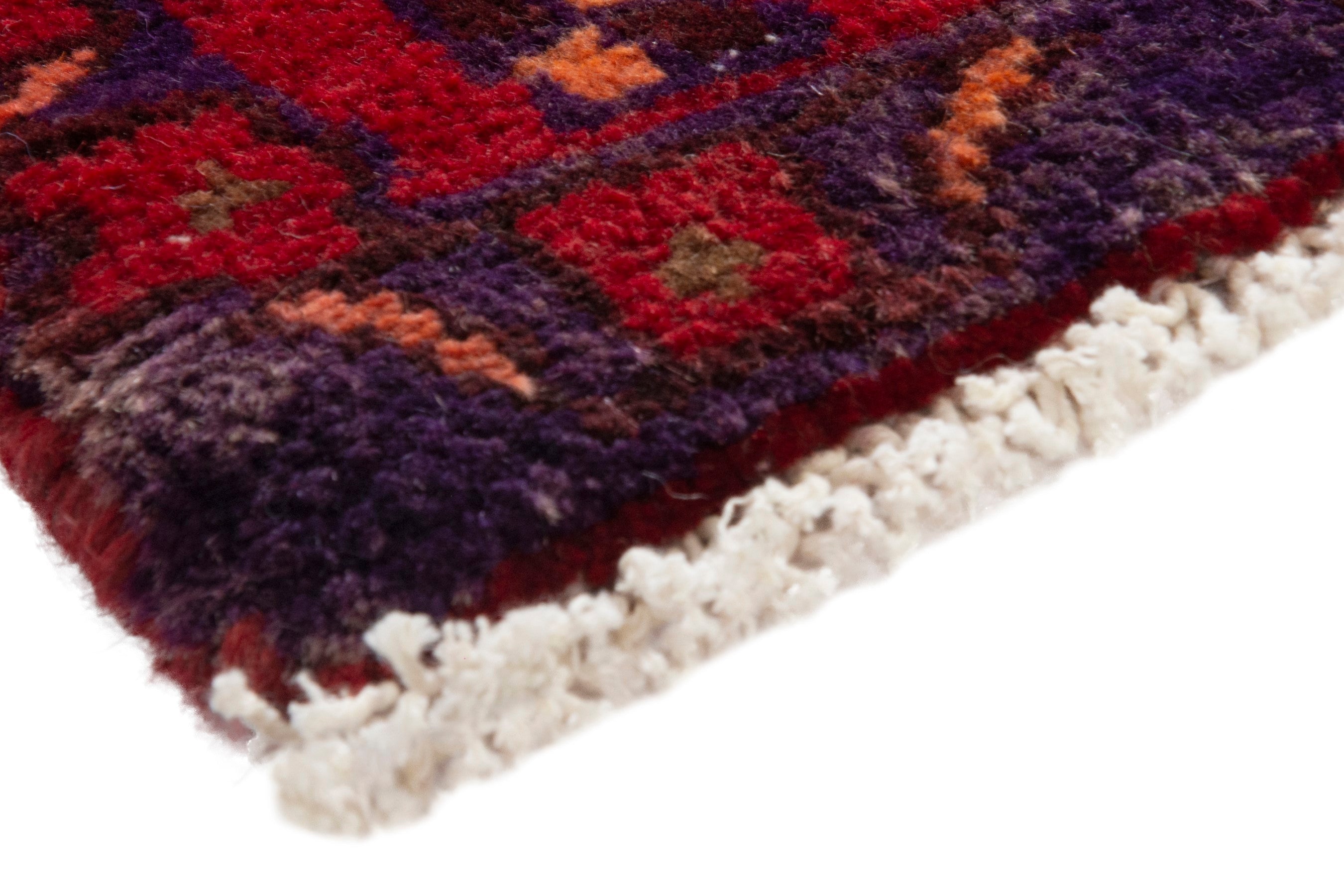 Persian Borujerd area rug in deep red and burgundy, view 6 of 20