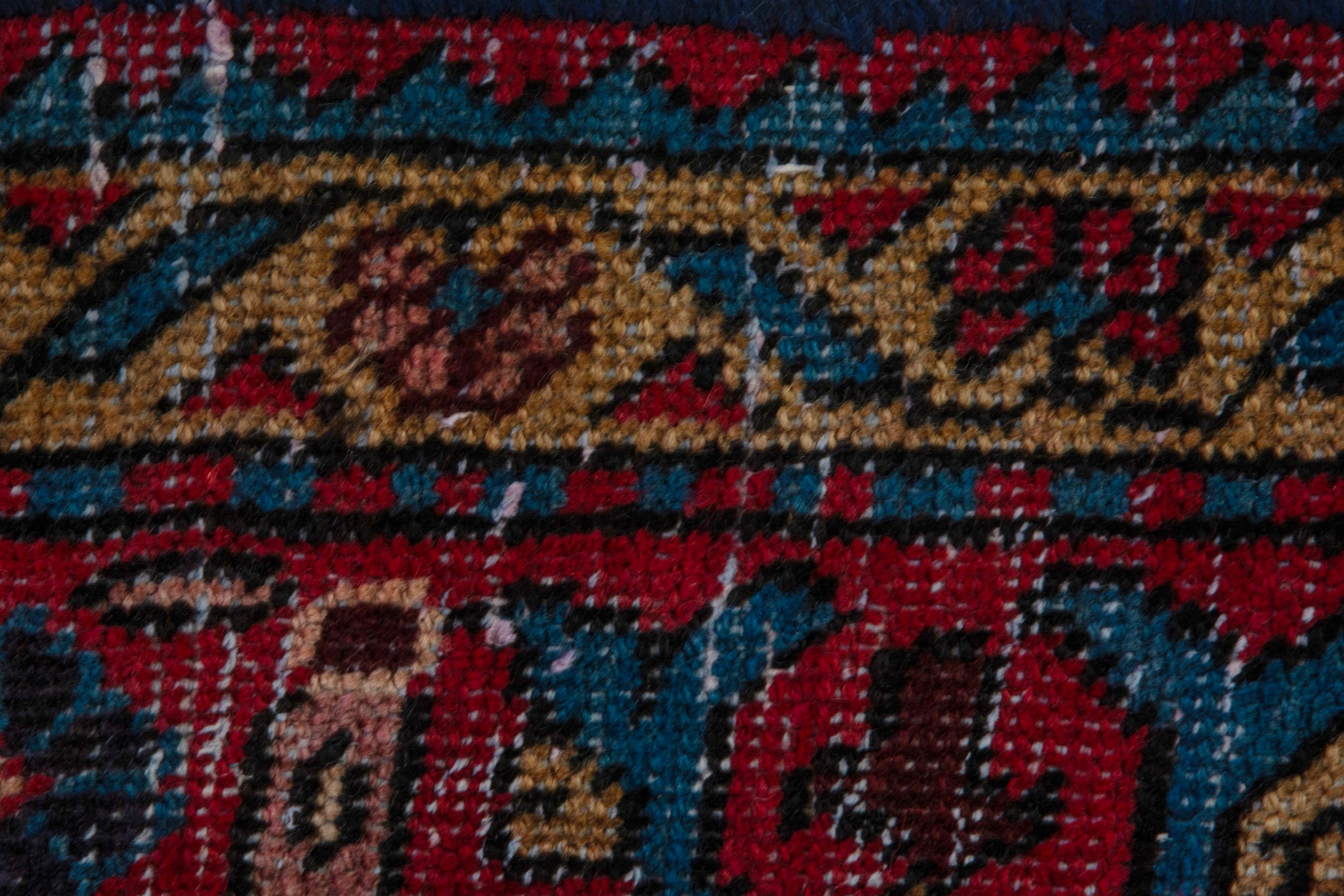 Persian Mahal area rug in burgundy and deep red, view 15 of 20