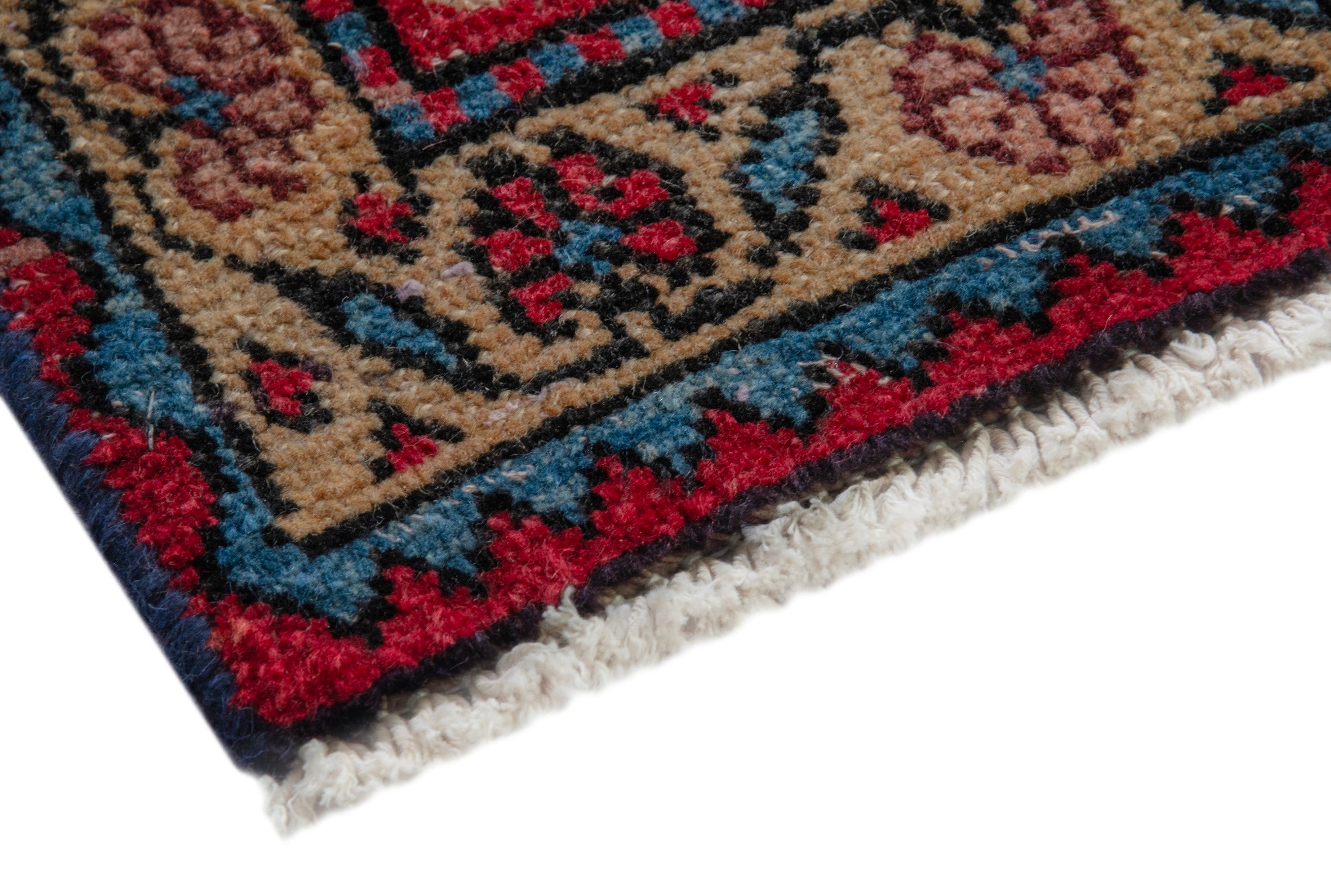 Persian Mahal area rug in burgundy and deep red, view 6 of 20