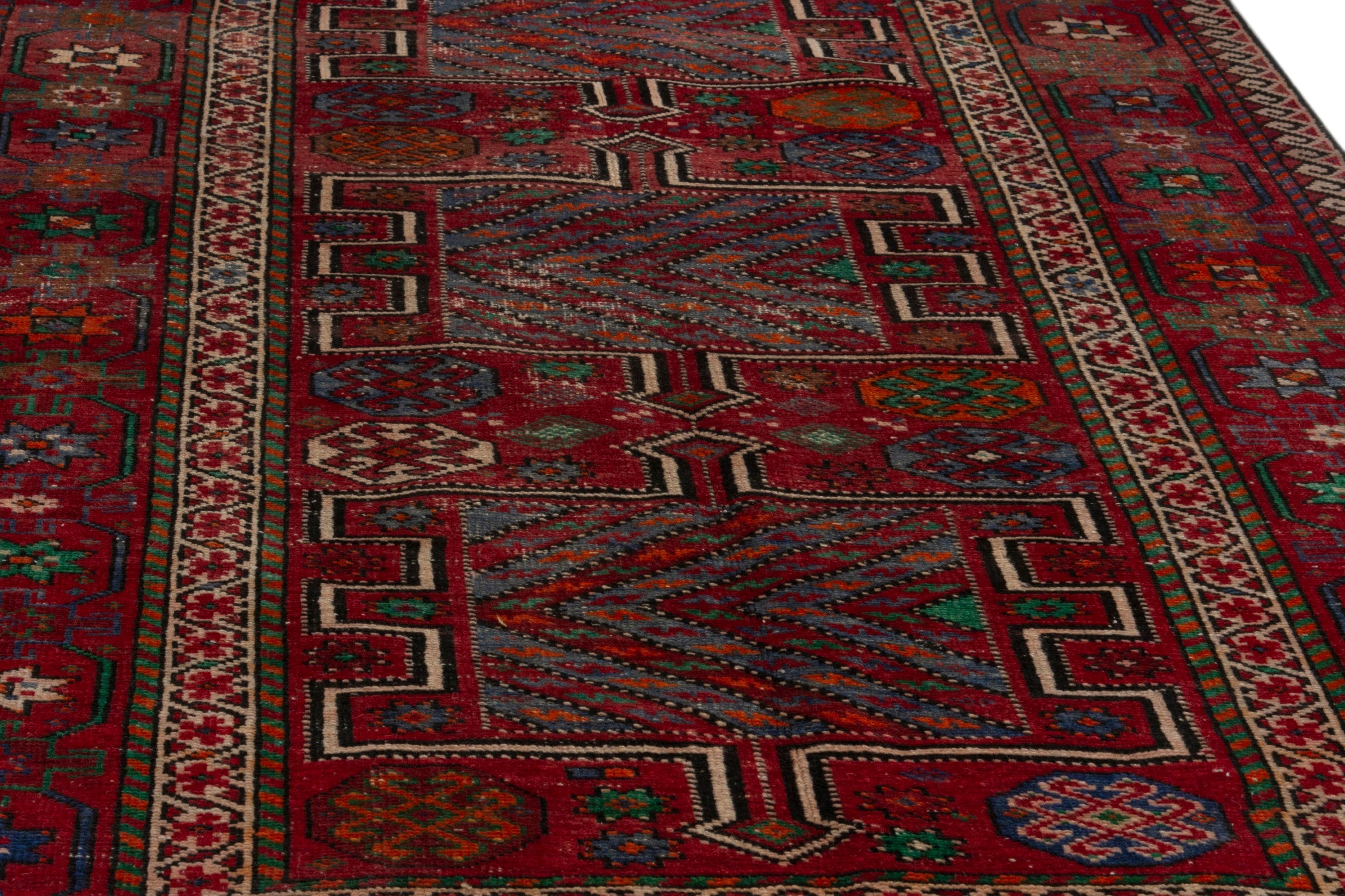 Persian Ghoochan area rug in deep red and burgundy, view 10 of 19