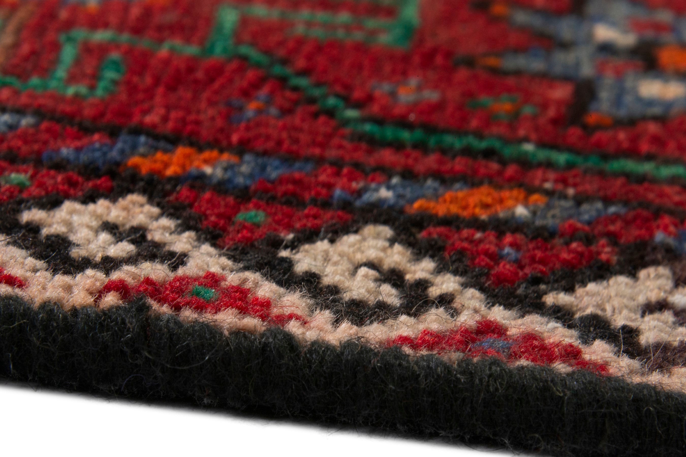 Persian Ghoochan area rug in deep red and burgundy, view 11 of 19