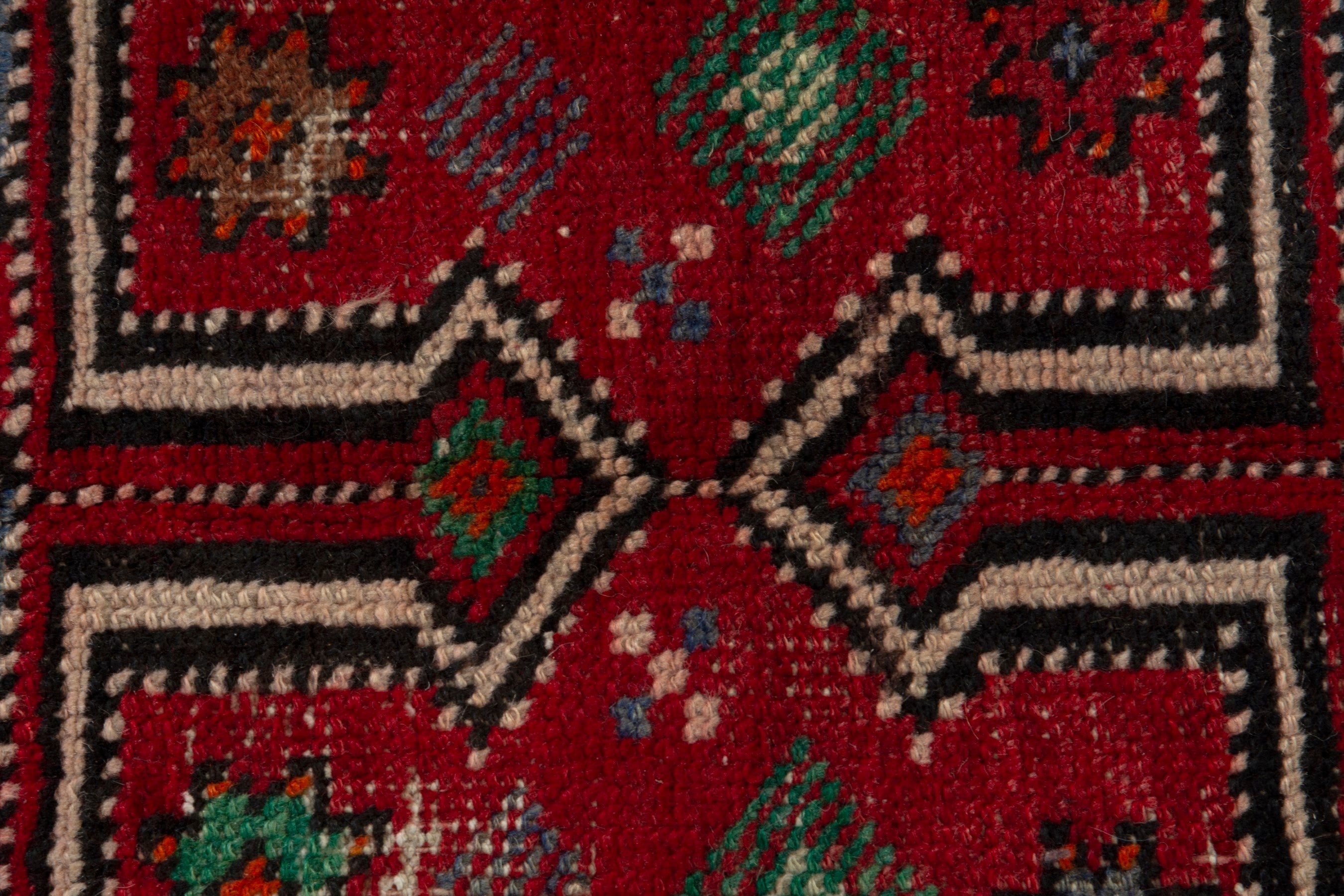 Persian Ghoochan area rug in deep red and burgundy, view 13 of 19