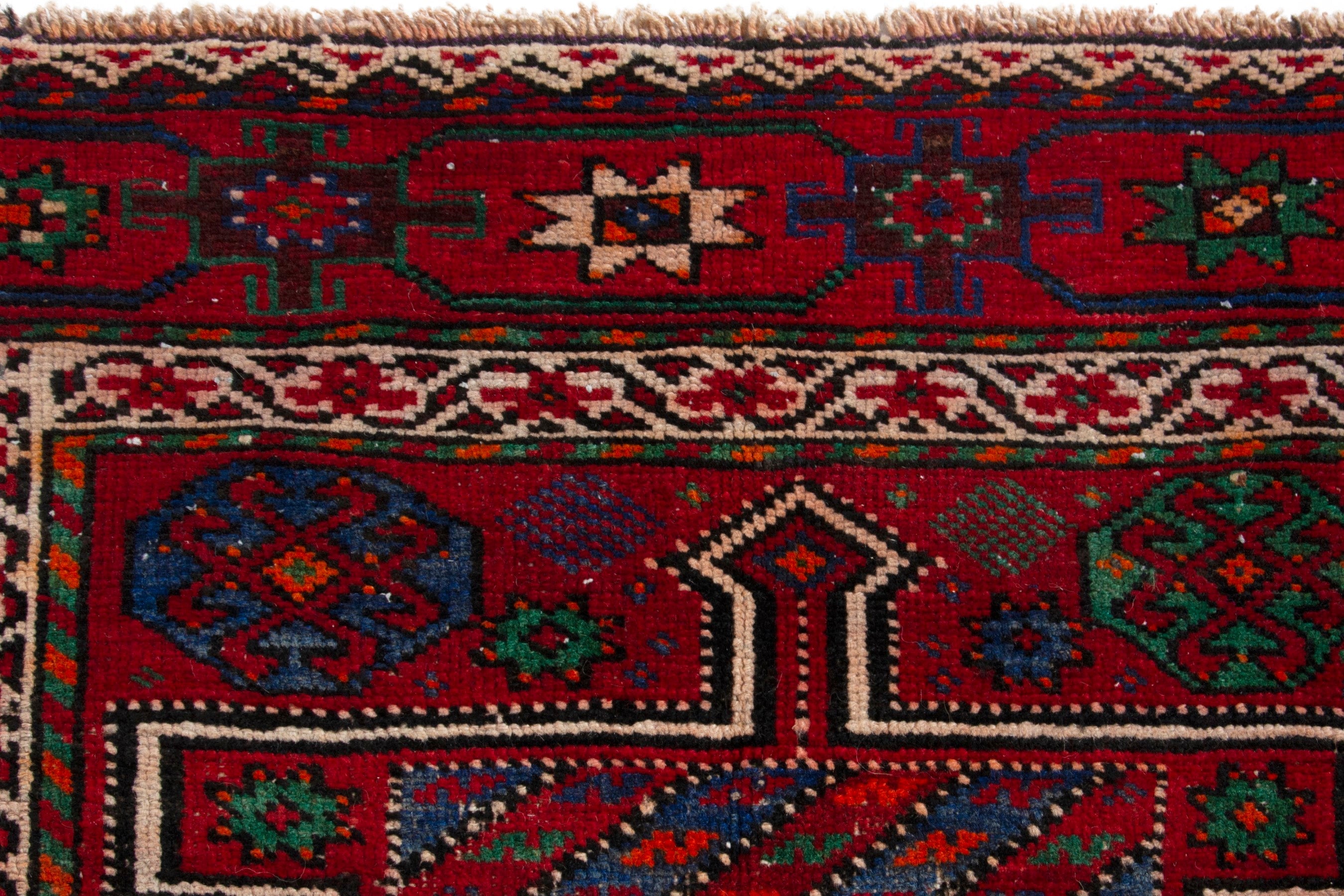 Persian Ghoochan area rug in deep red and burgundy, view 15 of 19