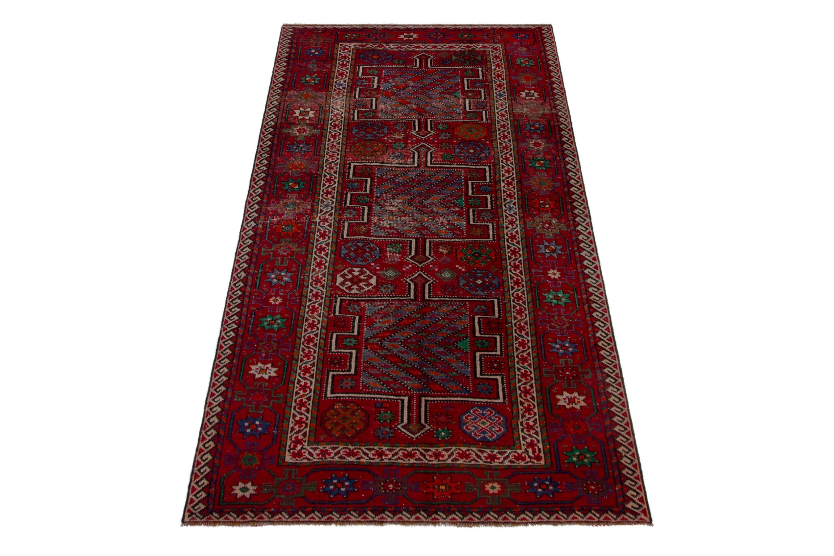 Persian Ghoochan area rug in deep red and burgundy, view 2 of 19