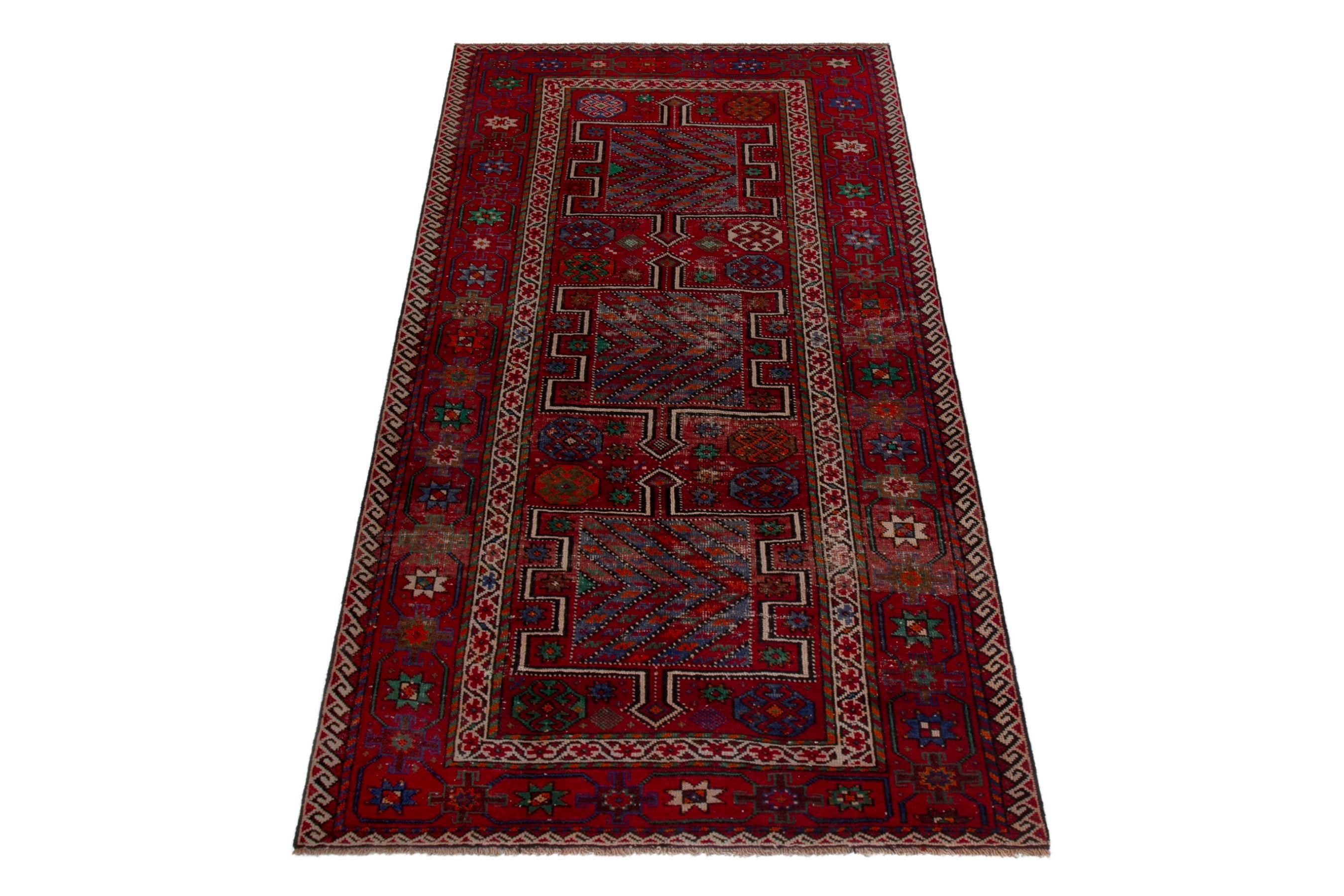 Persian Ghoochan area rug in deep red and burgundy, view 3 of 19