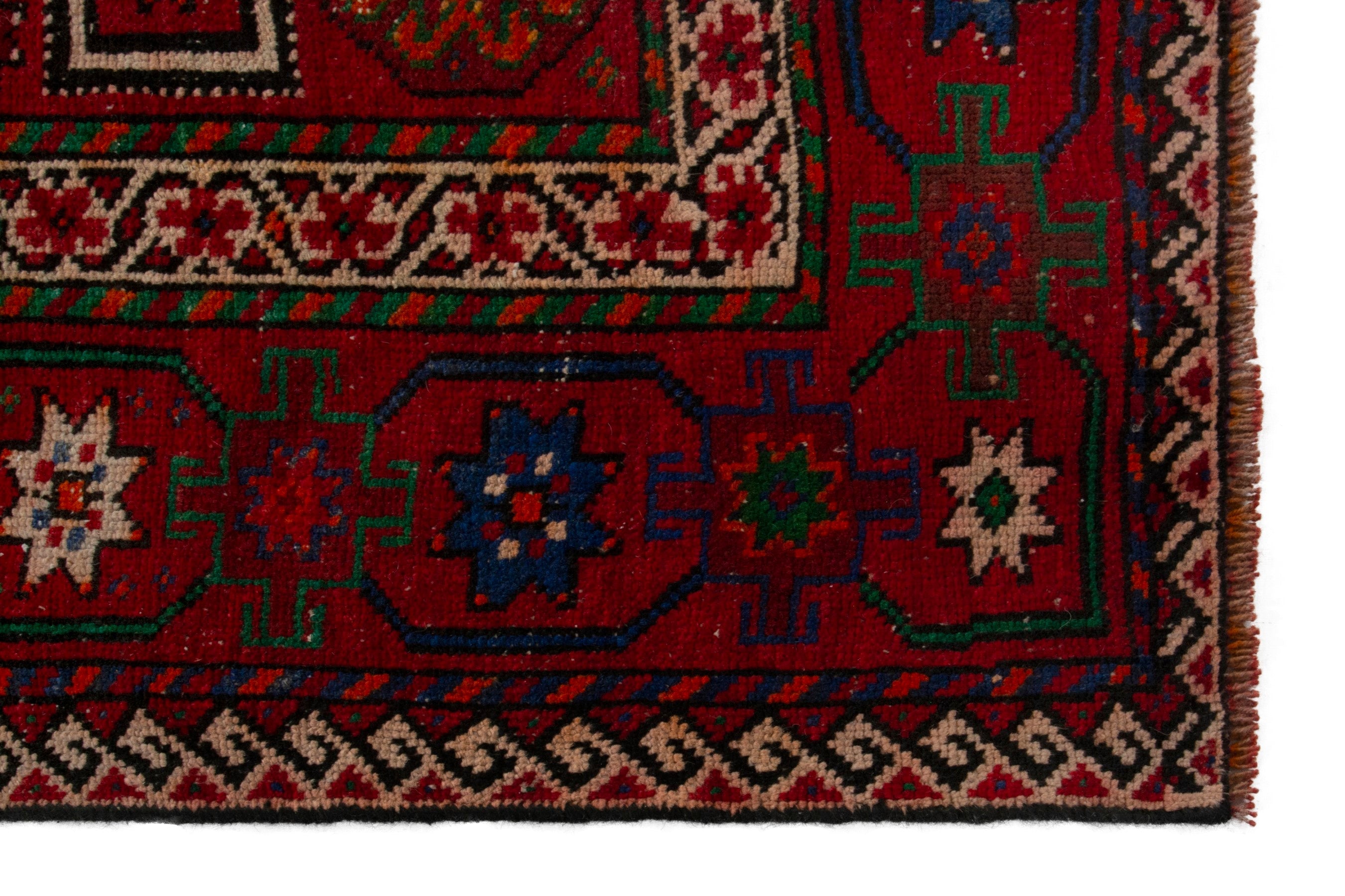 Persian Ghoochan area rug in deep red and burgundy, view 5 of 19