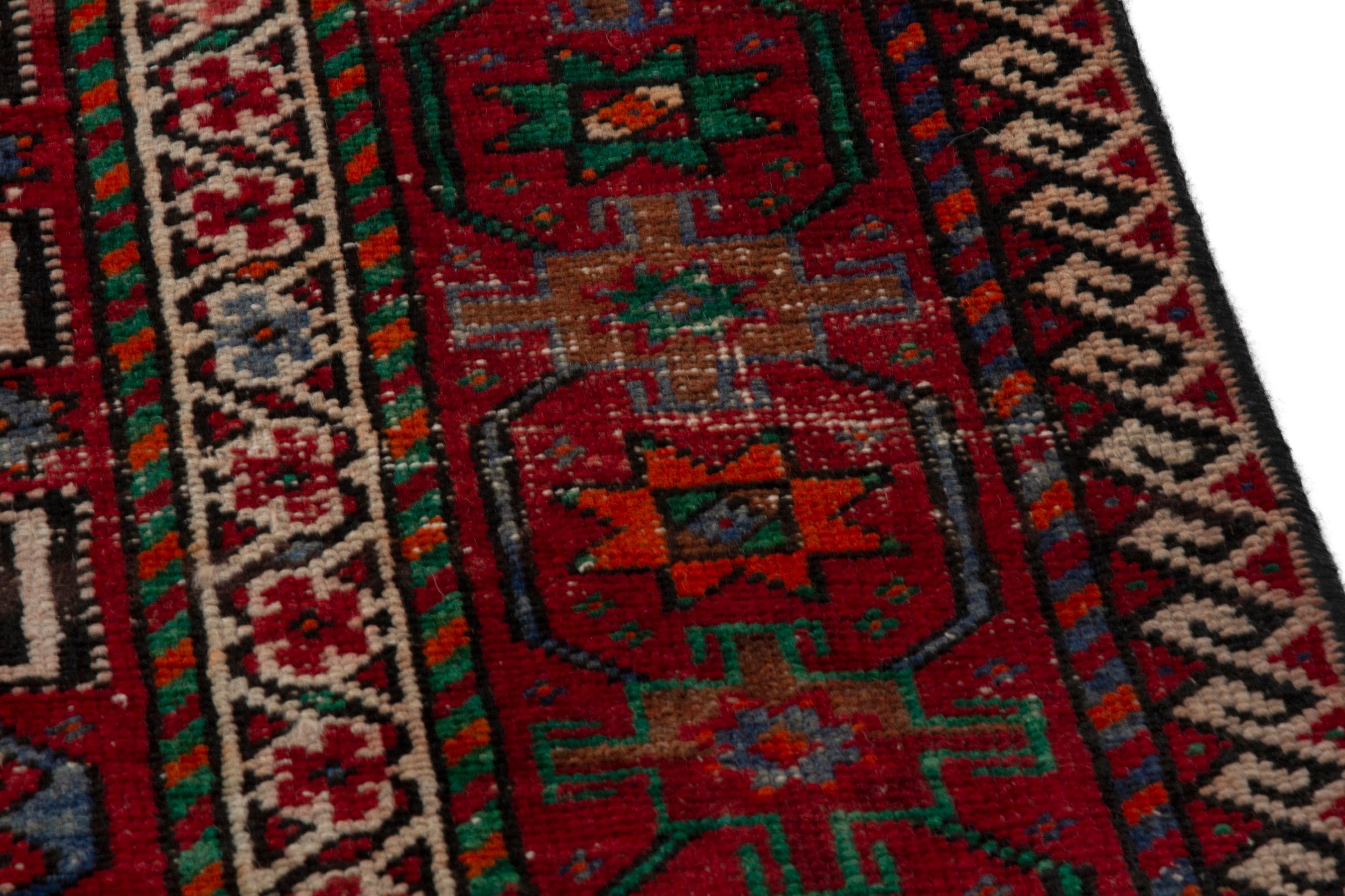 Persian Ghoochan area rug in deep red and burgundy, view 7 of 19