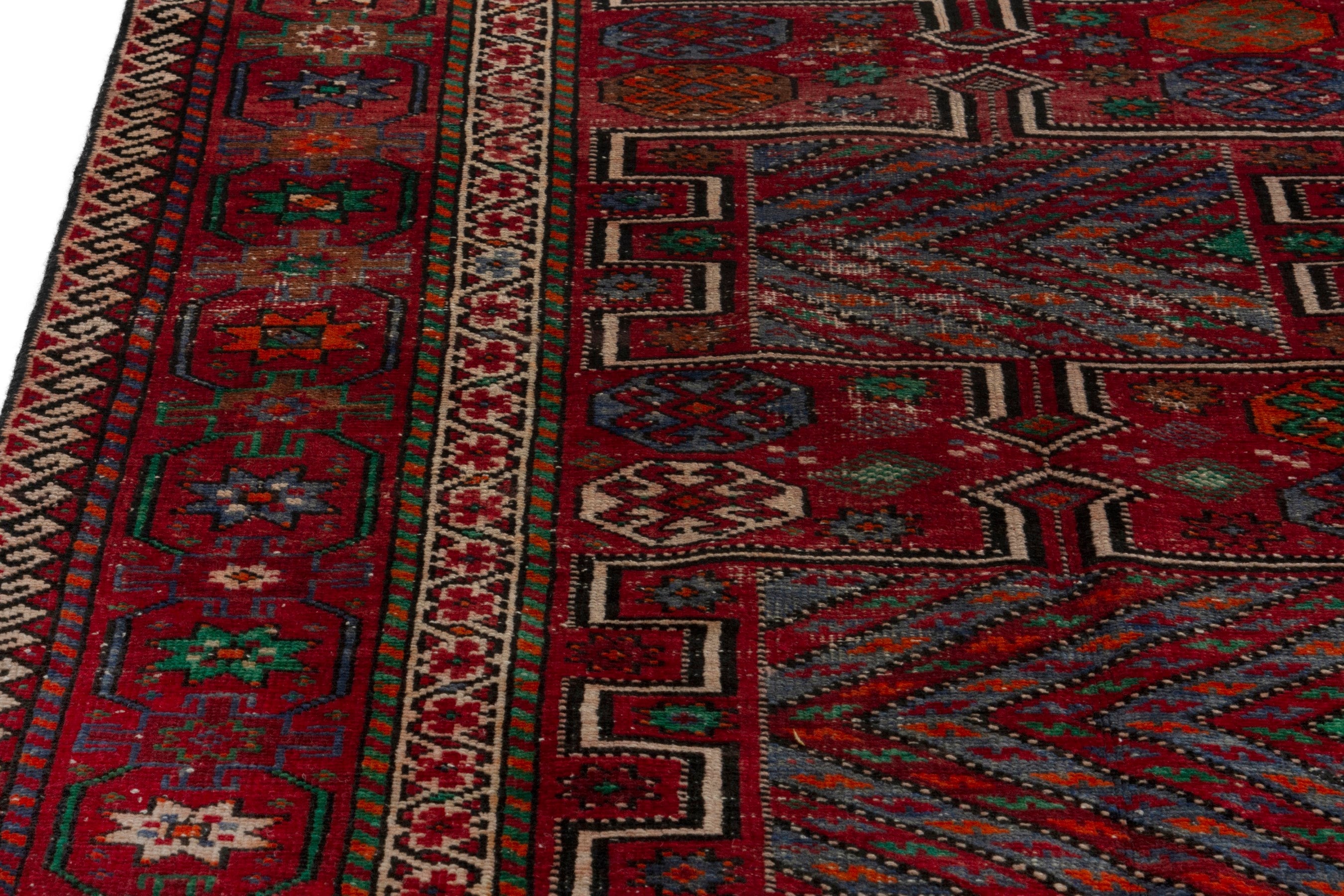 Persian Ghoochan area rug in deep red and burgundy, view 9 of 19