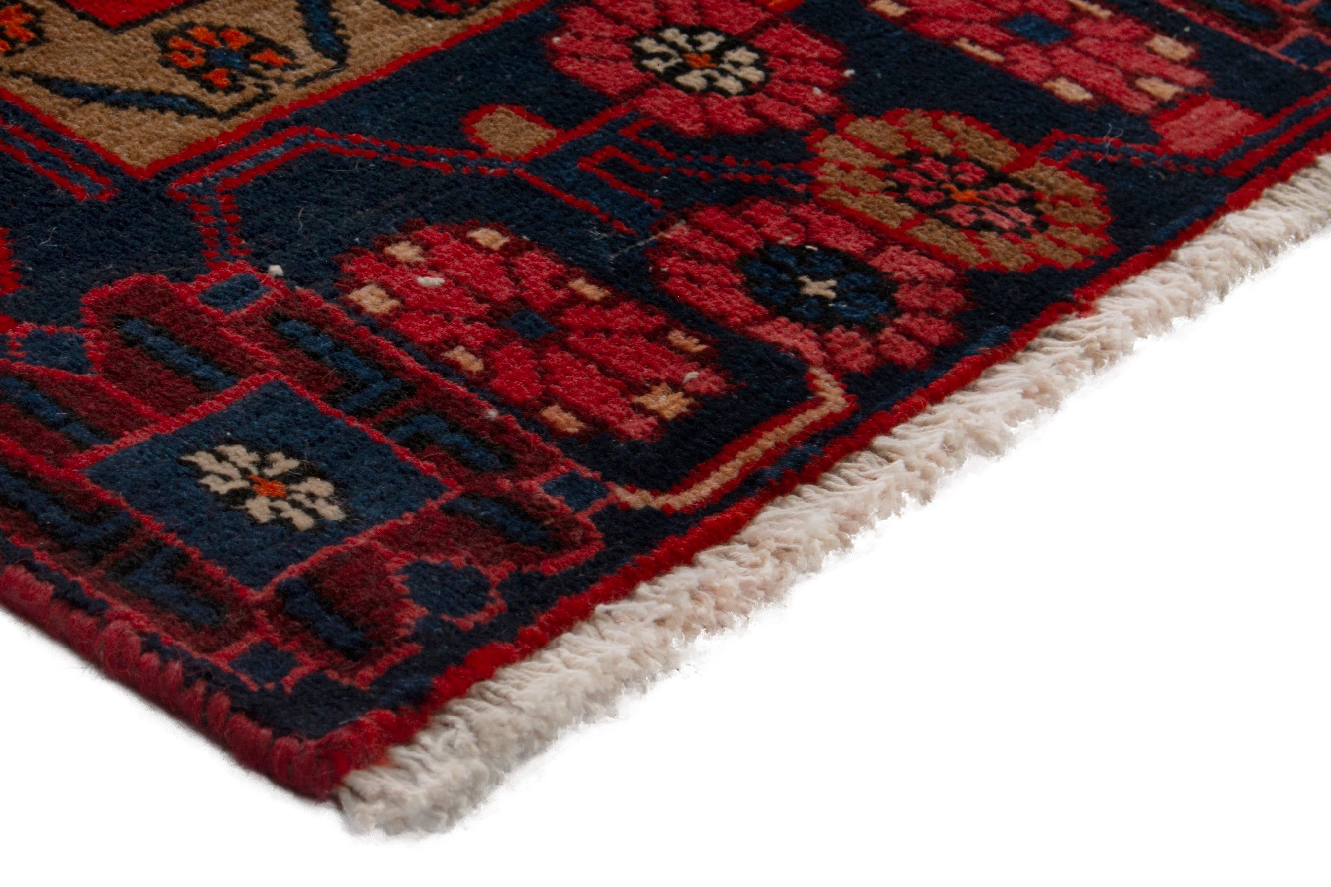 Persian Nahavand area rug in deep red and burgundy, view 6 of 19