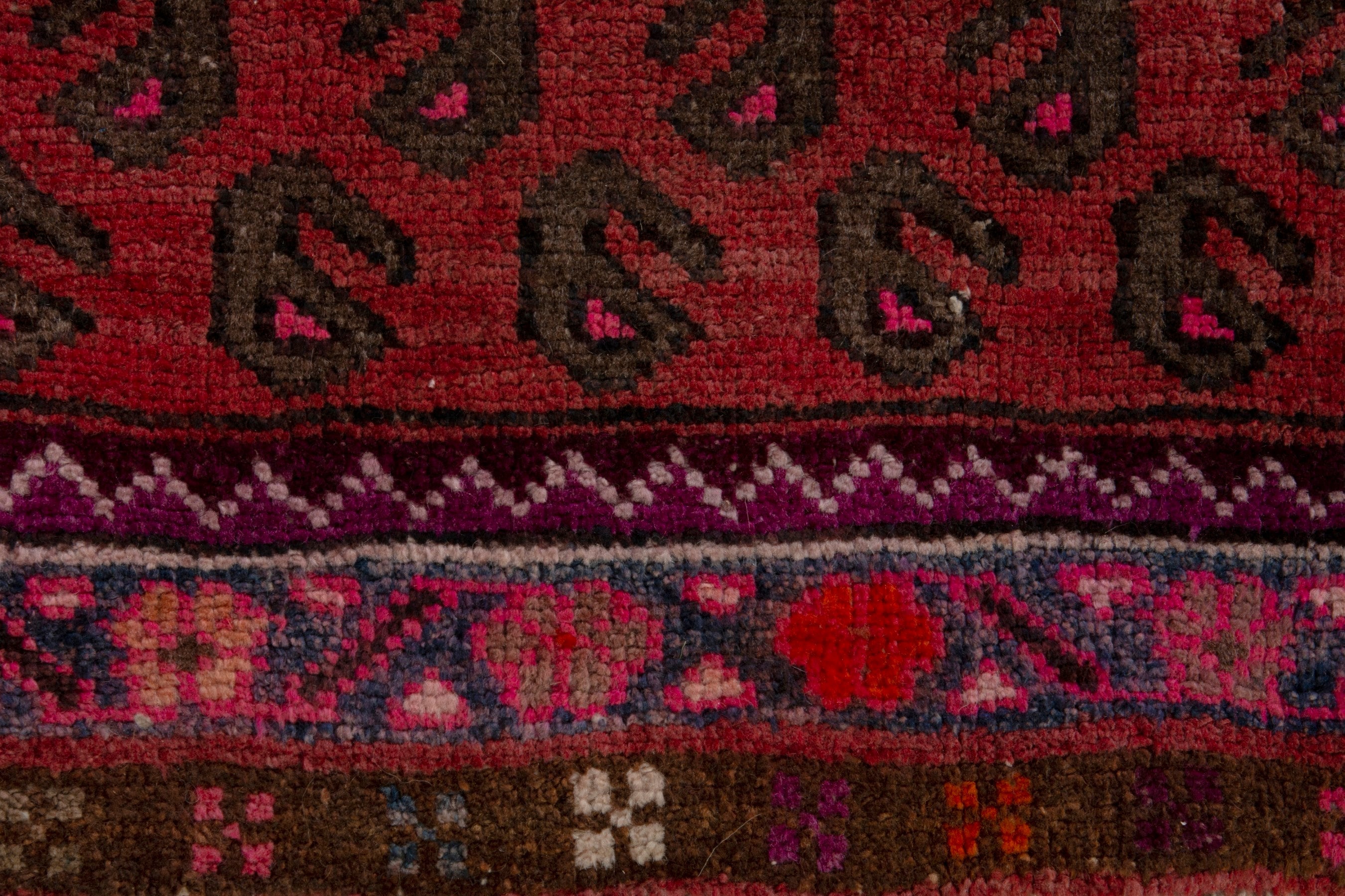 Persian Lori area rug in deep red and burgundy, view 12 of 18