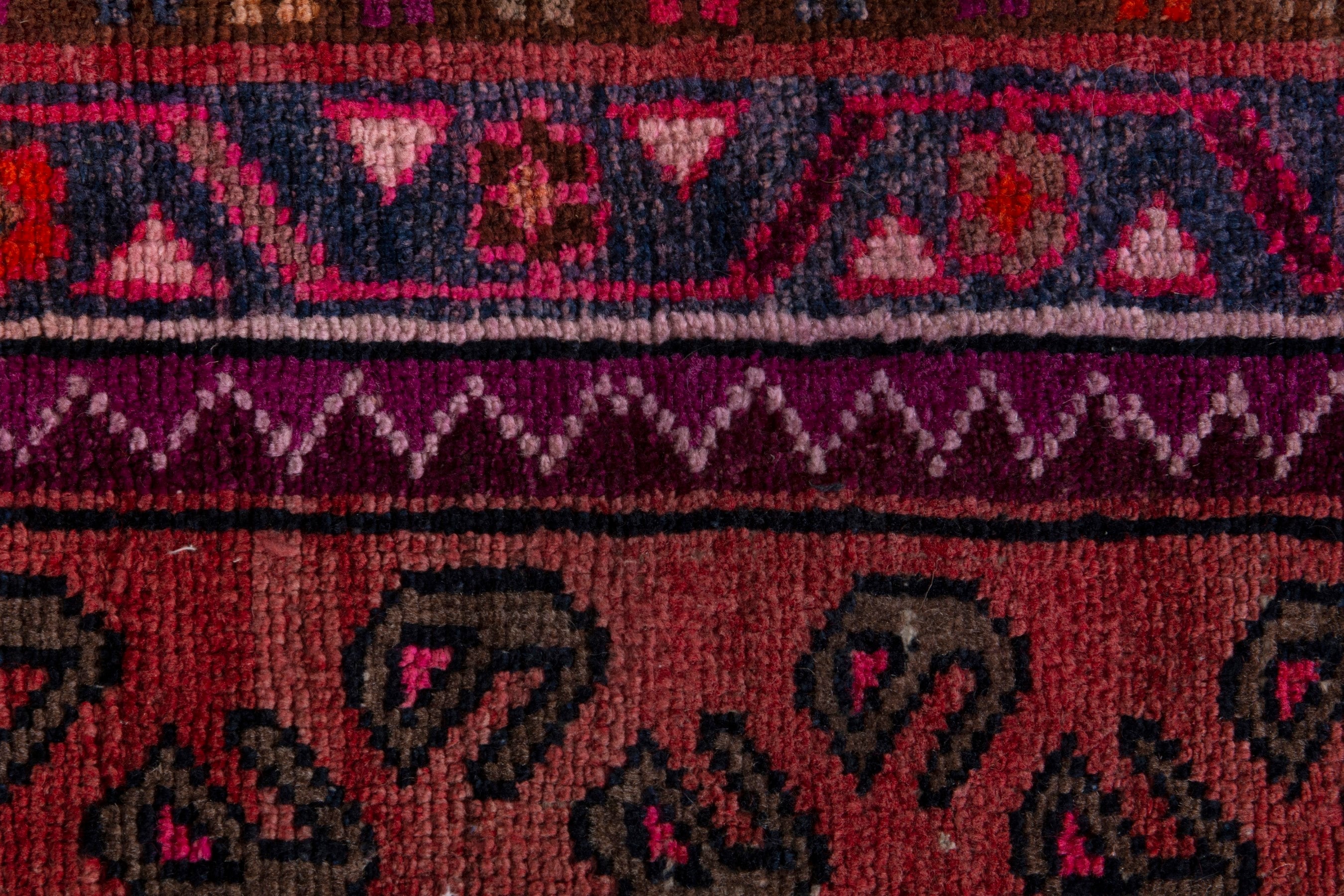 Persian Lori area rug in deep red and burgundy, view 14 of 18