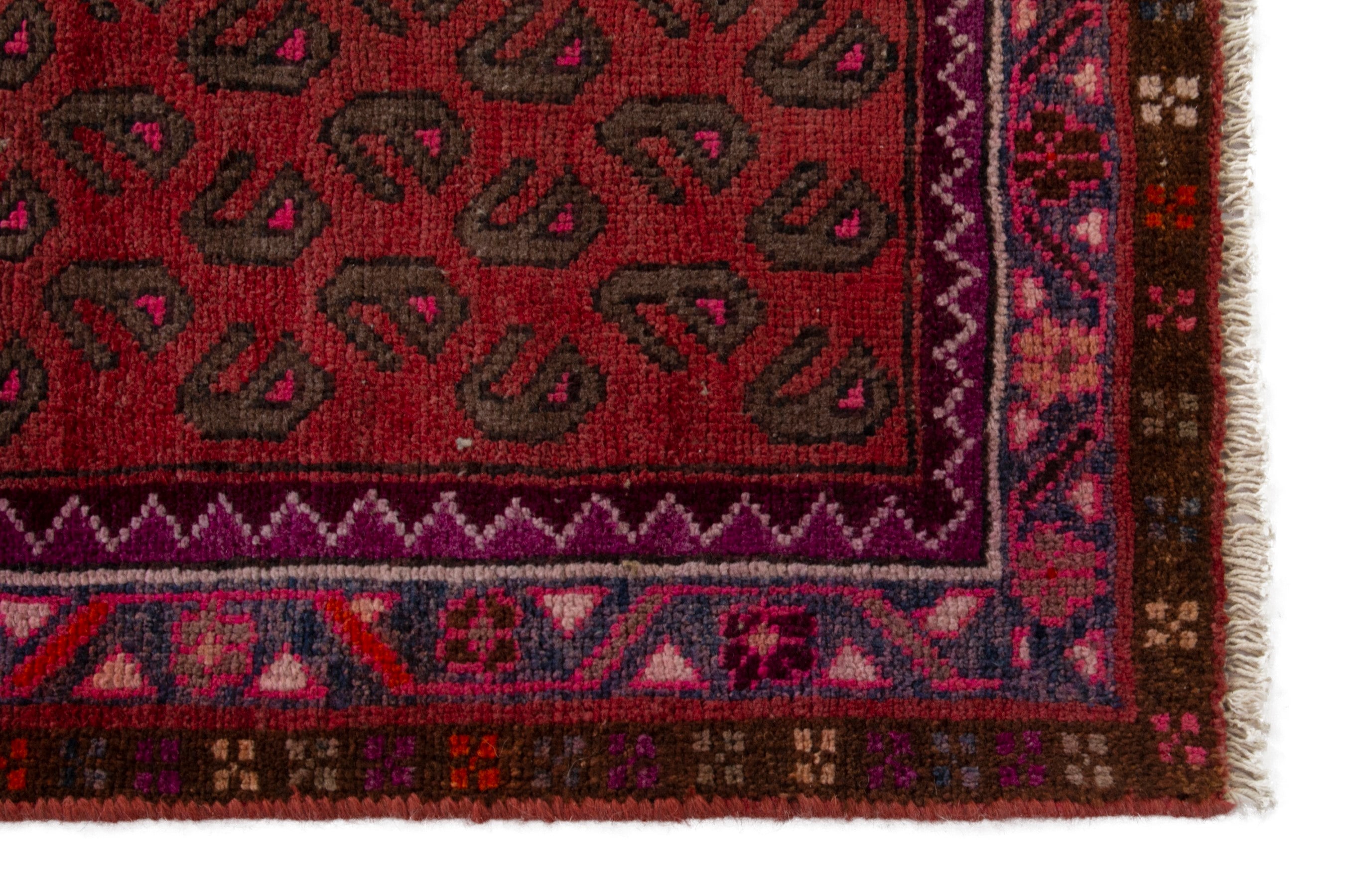 Persian Lori area rug in deep red and burgundy, view 5 of 18