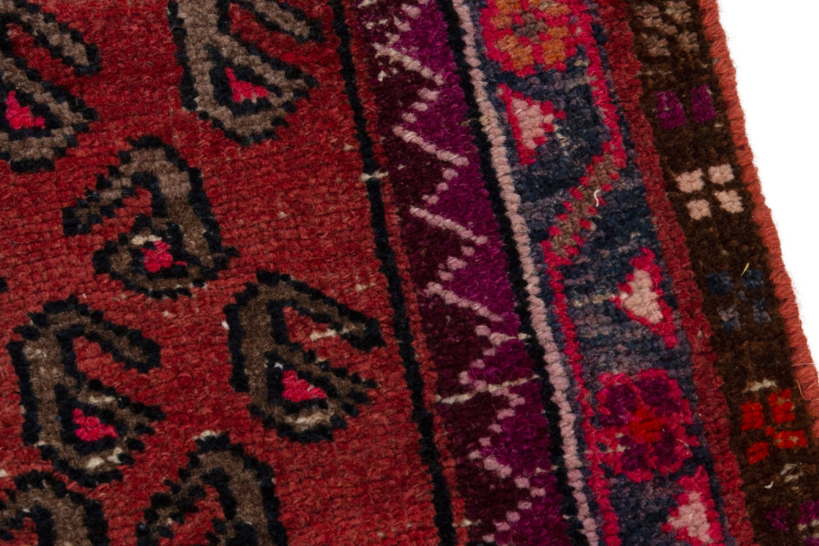 Persian Lori area rug in deep red and burgundy, view 8 of 18