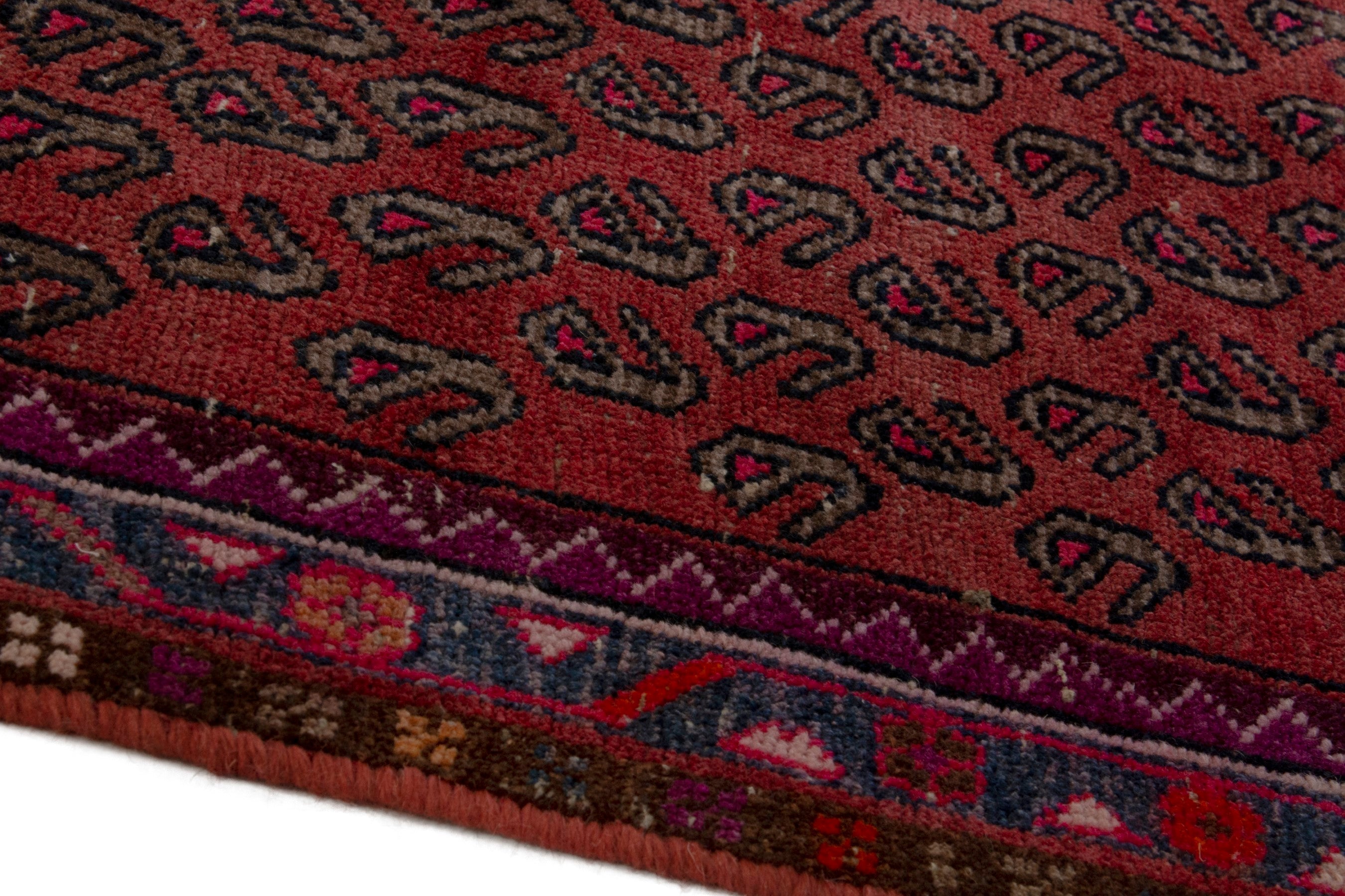 Persian Lori area rug in deep red and burgundy, view 9 of 18