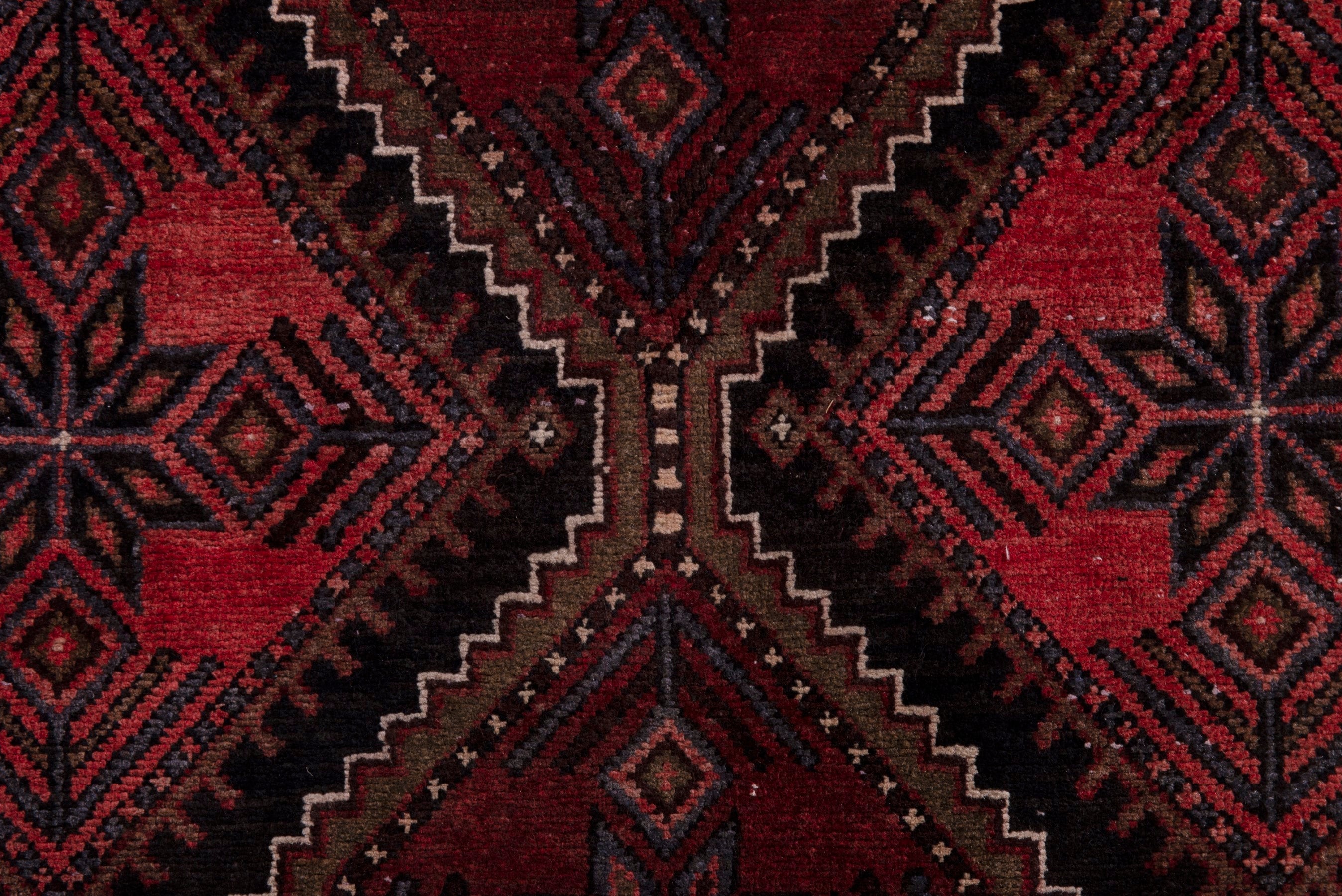 Persian Hamedan area rug in deep red and burgundy, view 14 of 19