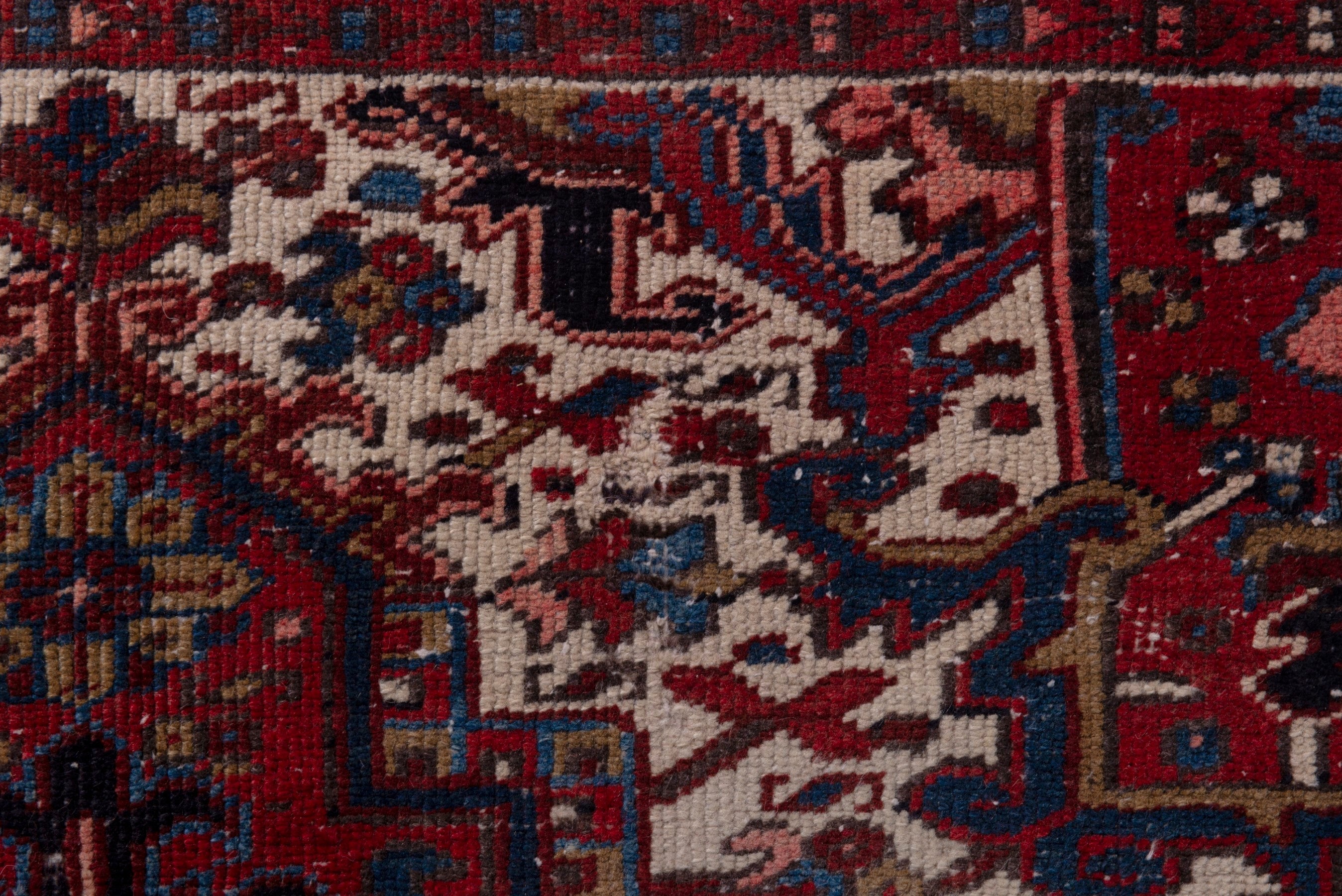 Persian Heriz oversized rug in deep red and cream, view 15 of 21