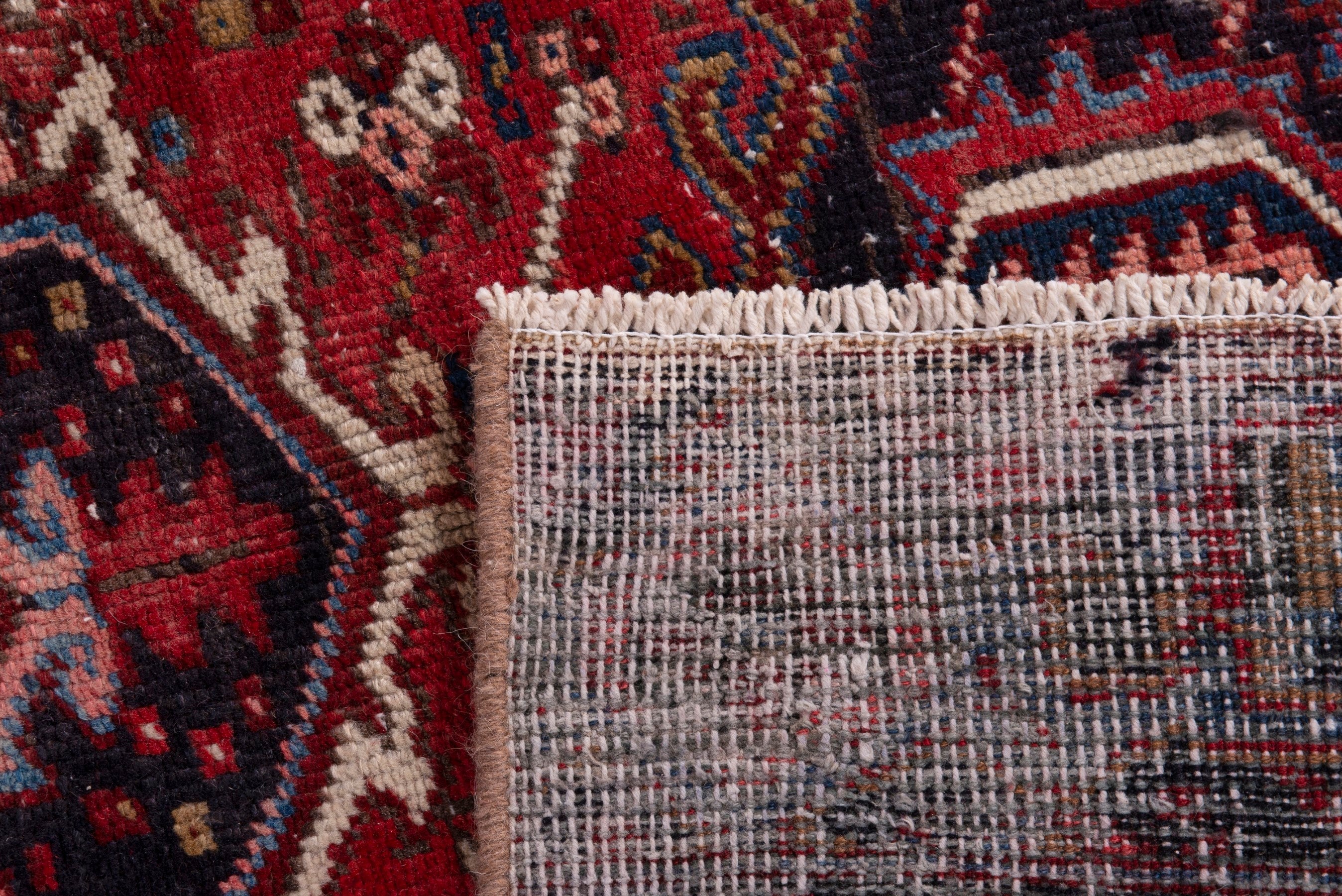 Persian Heriz oversized rug in deep red and cream, view 21 of 21