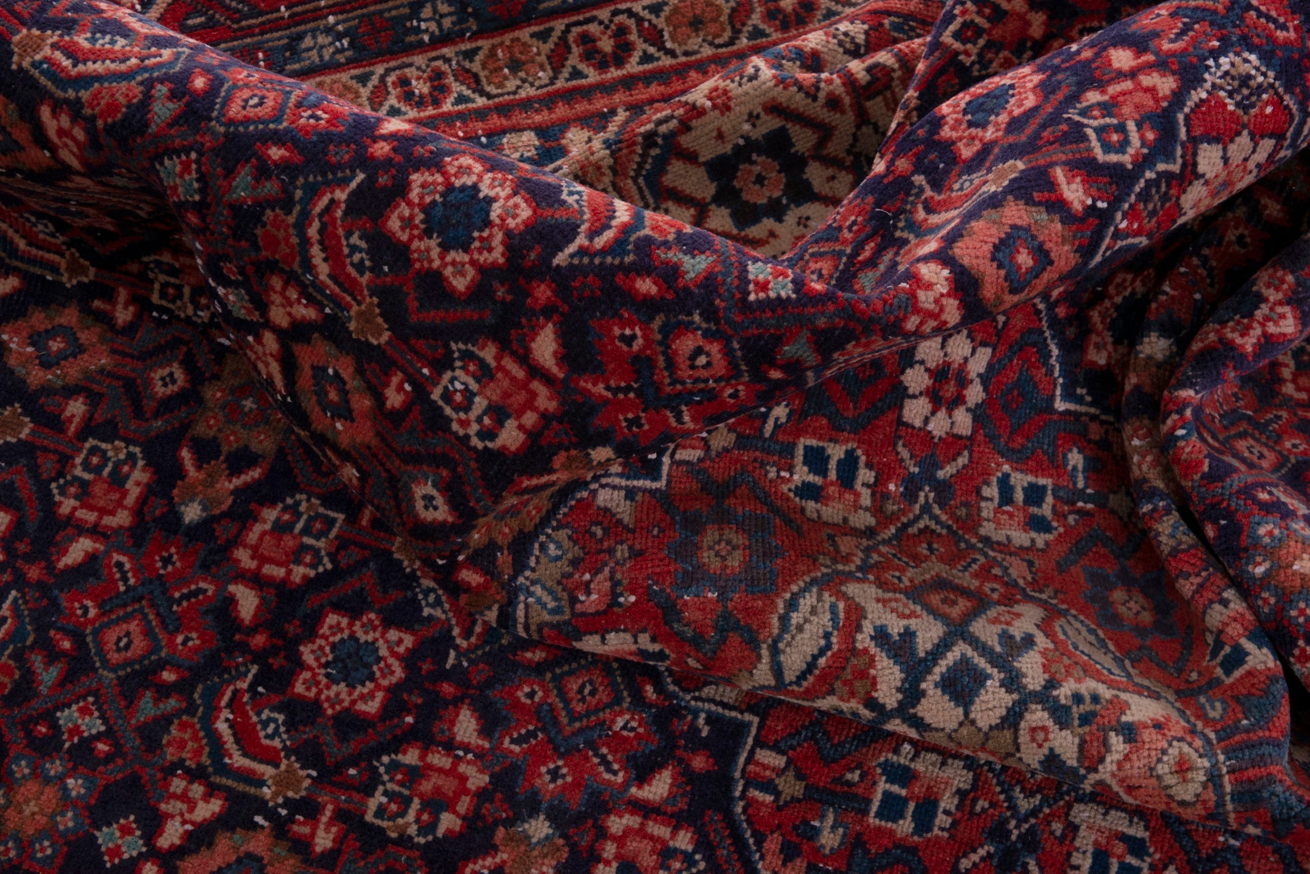 Persian Mahal oversized rug in burgundy and deep red, view 17 of 20