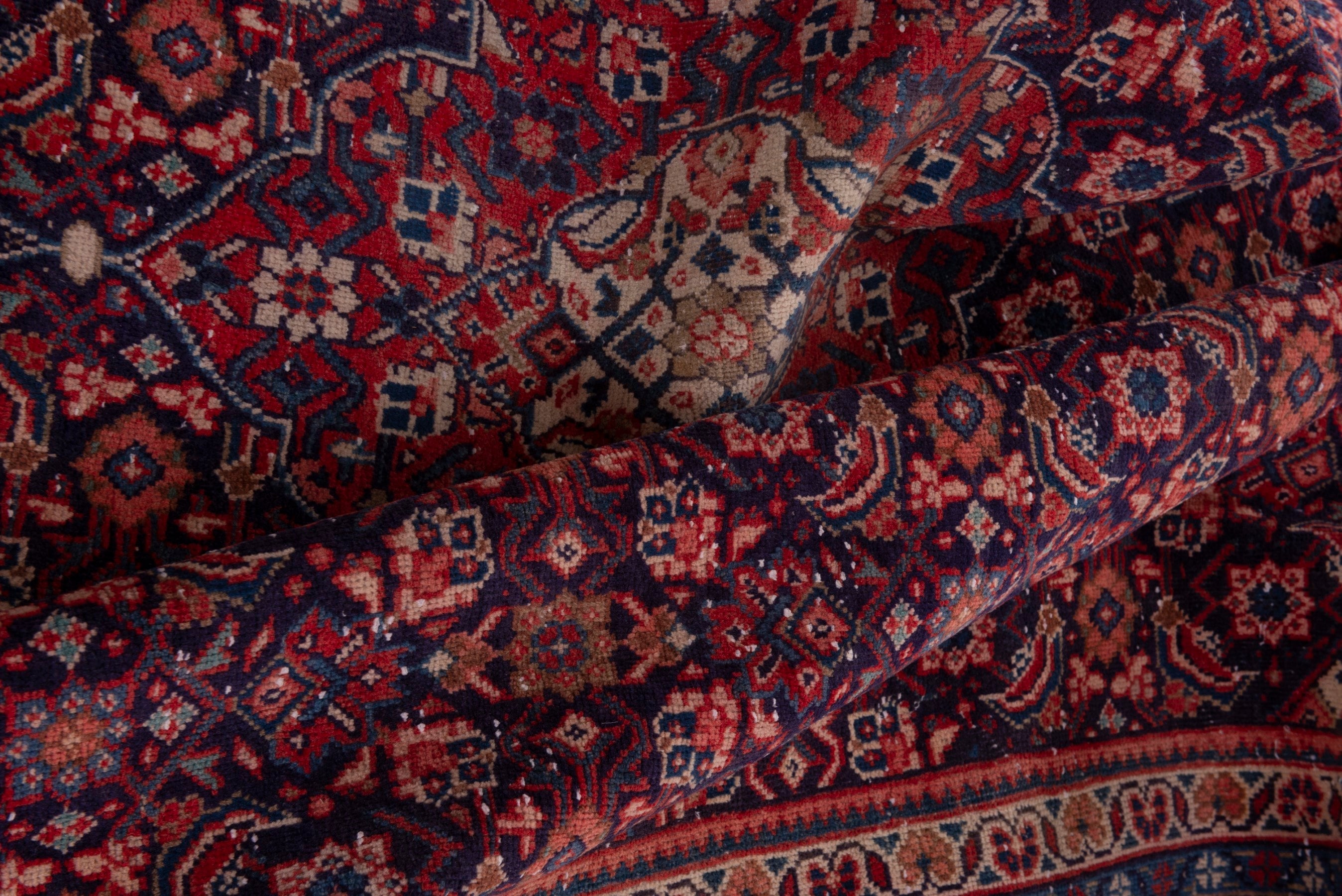 Persian Mahal oversized rug in burgundy and deep red, view 19 of 20