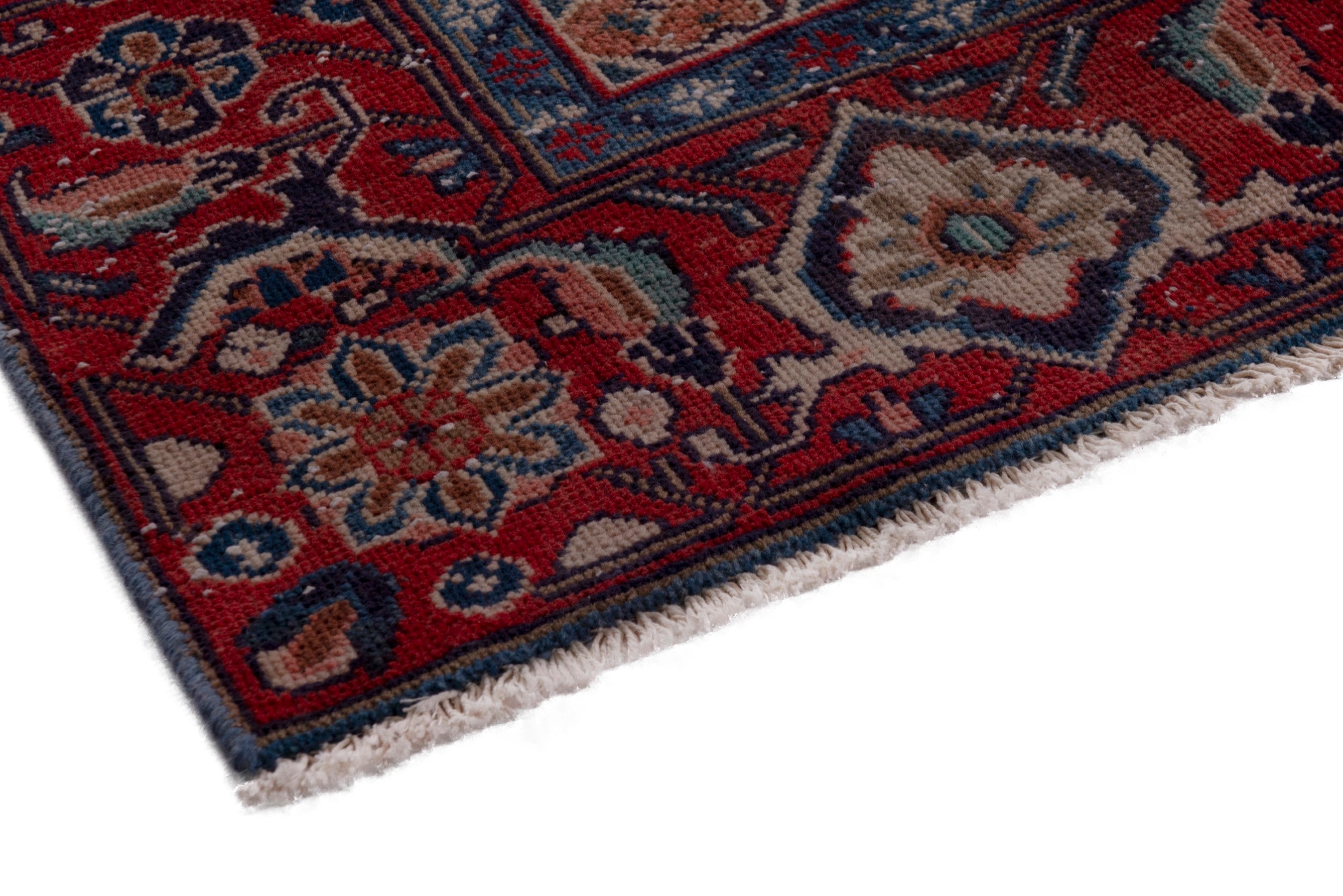 Persian Mahal oversized rug in burgundy and deep red, view 6 of 20