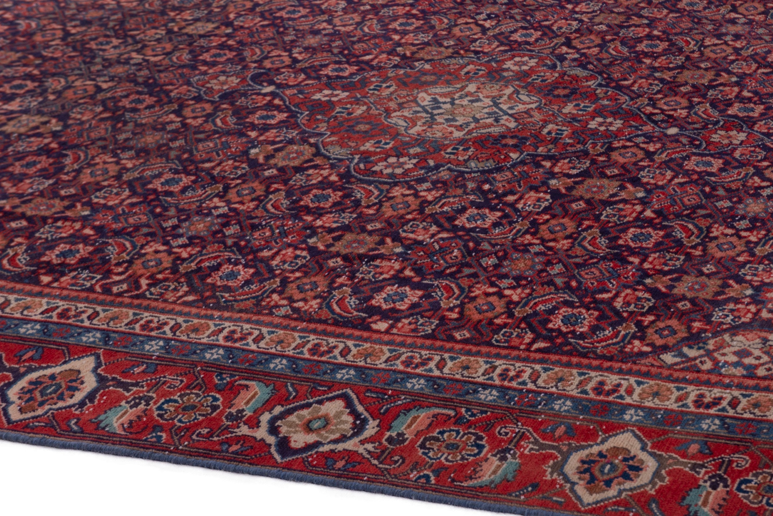 Persian Mahal oversized rug in burgundy and deep red, view 8 of 20