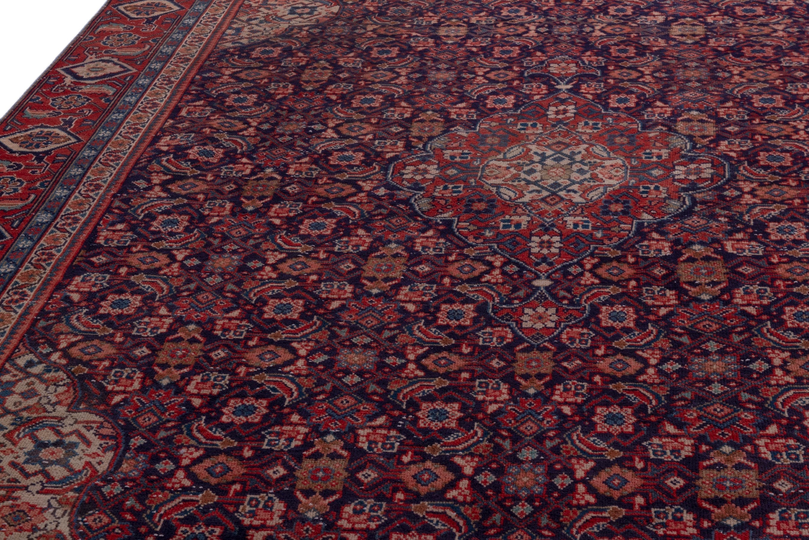 Persian Mahal oversized rug in burgundy and deep red, view 9 of 20
