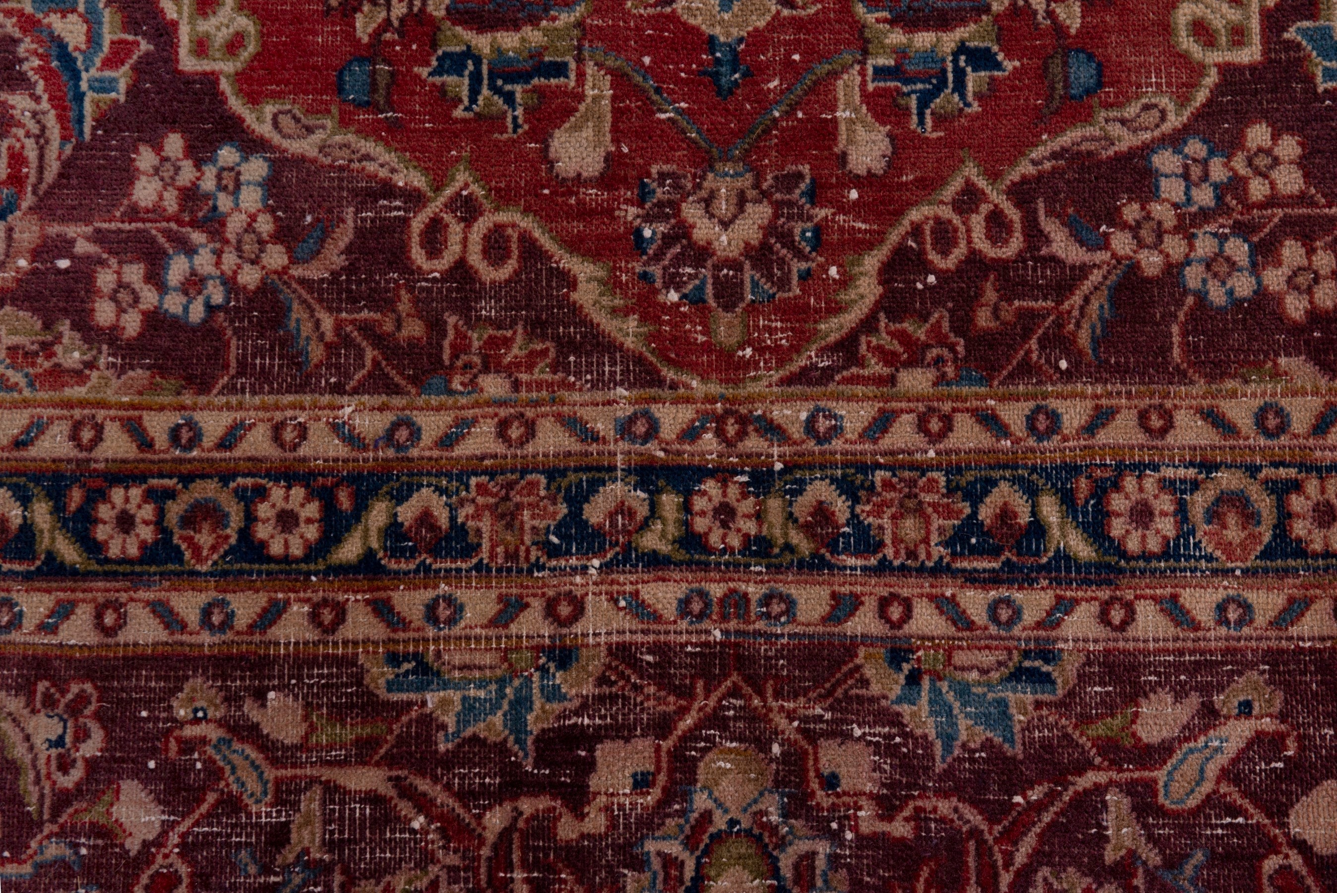 Persian Mashhad oversized rug in deep red and burgundy, view 11 of 19
