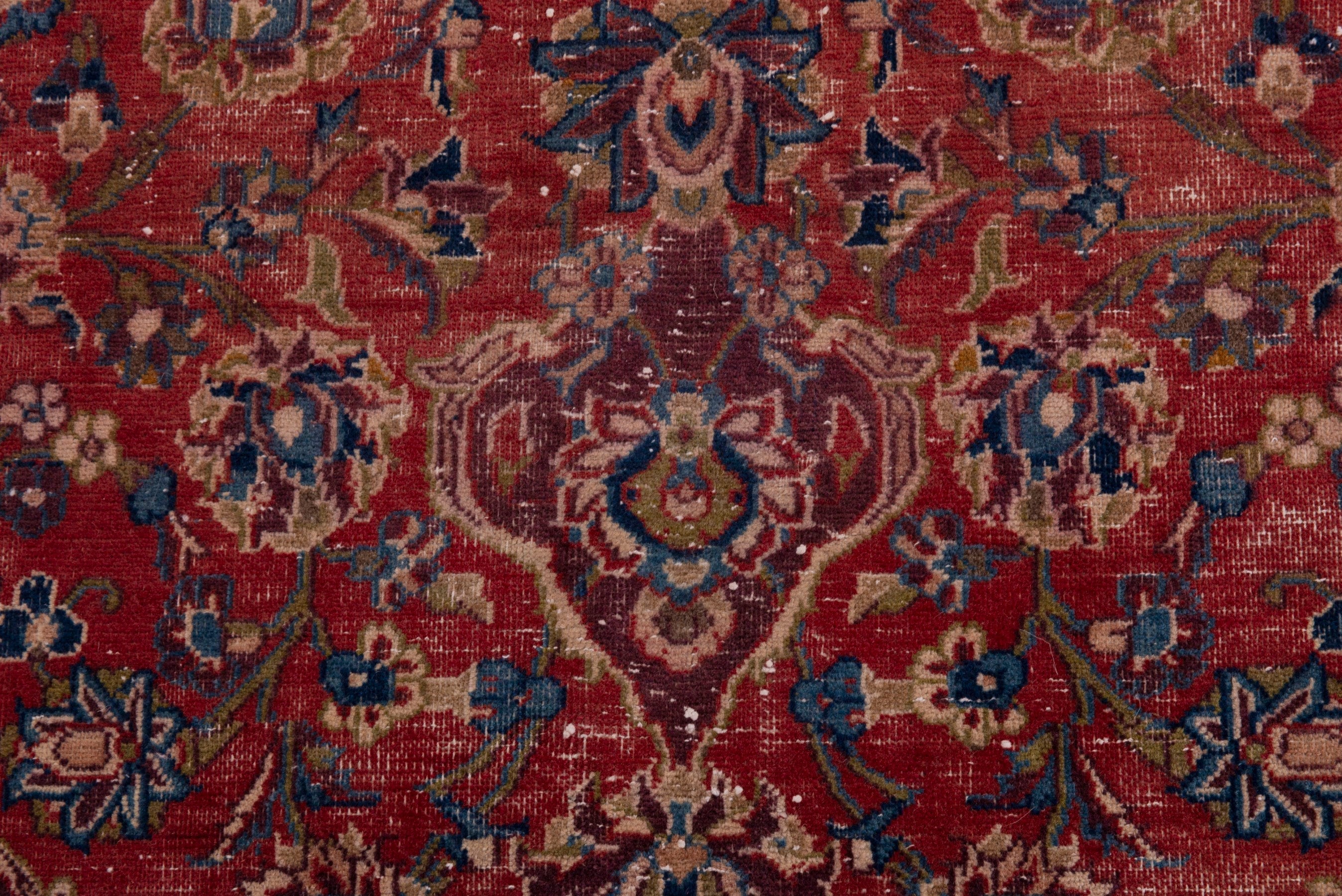 Persian Mashhad oversized rug in deep red and burgundy, view 12 of 19