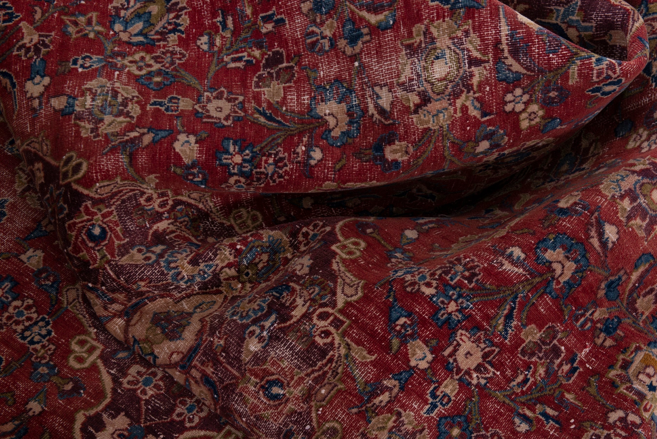 Persian Mashhad oversized rug in deep red and burgundy, view 16 of 19