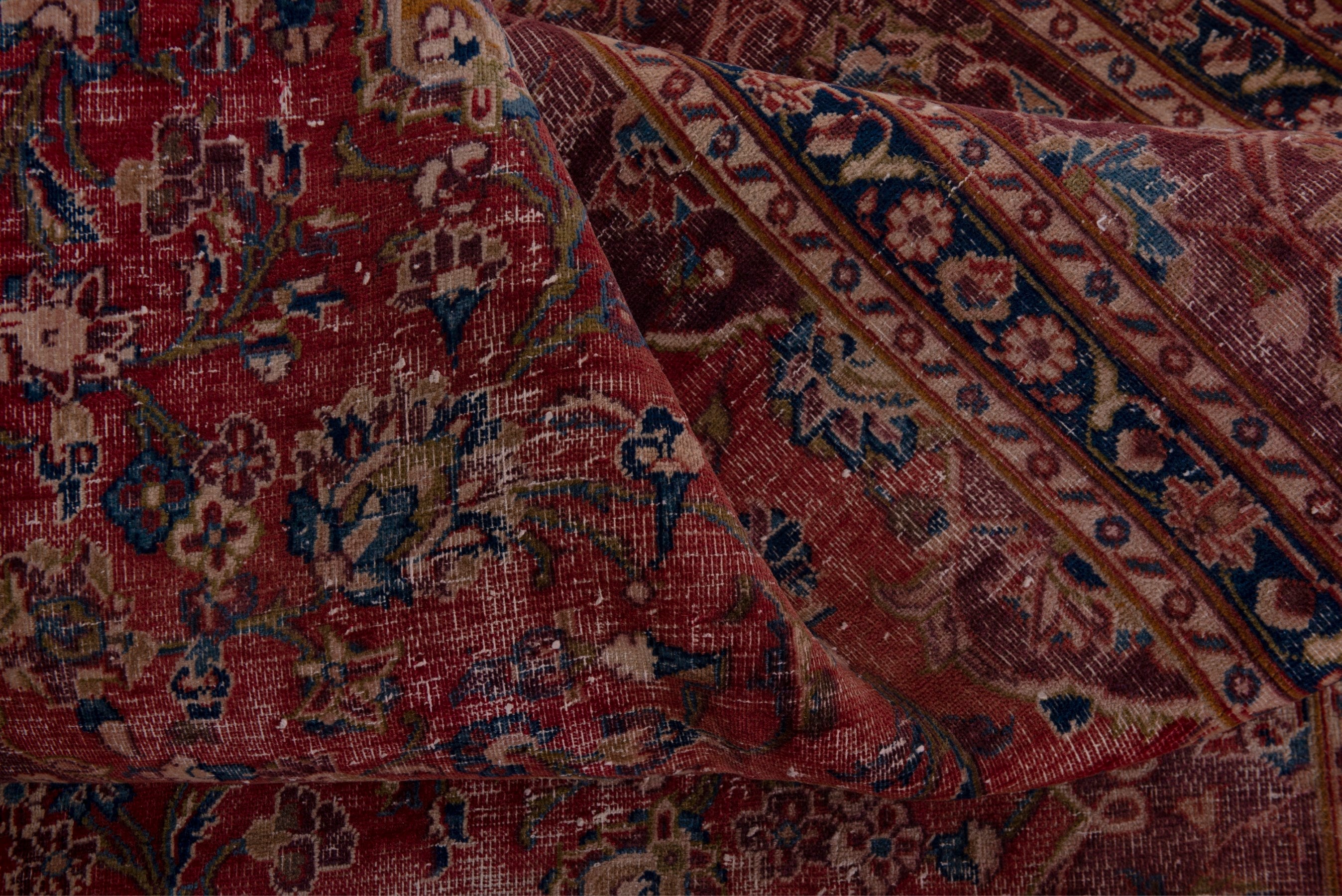 Persian Mashhad oversized rug in deep red and burgundy, view 17 of 19