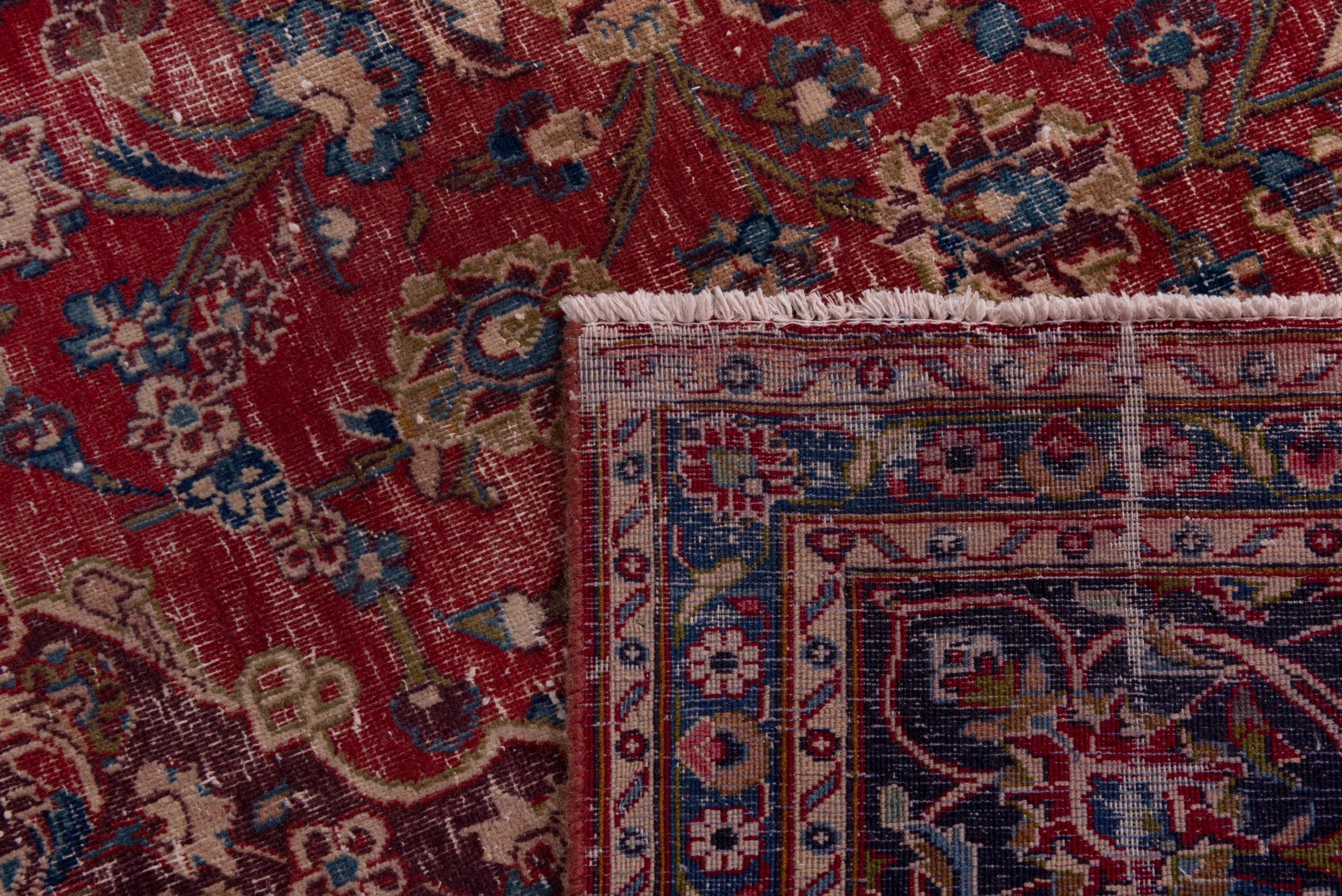 Persian Mashhad oversized rug in deep red and burgundy, view 19 of 19
