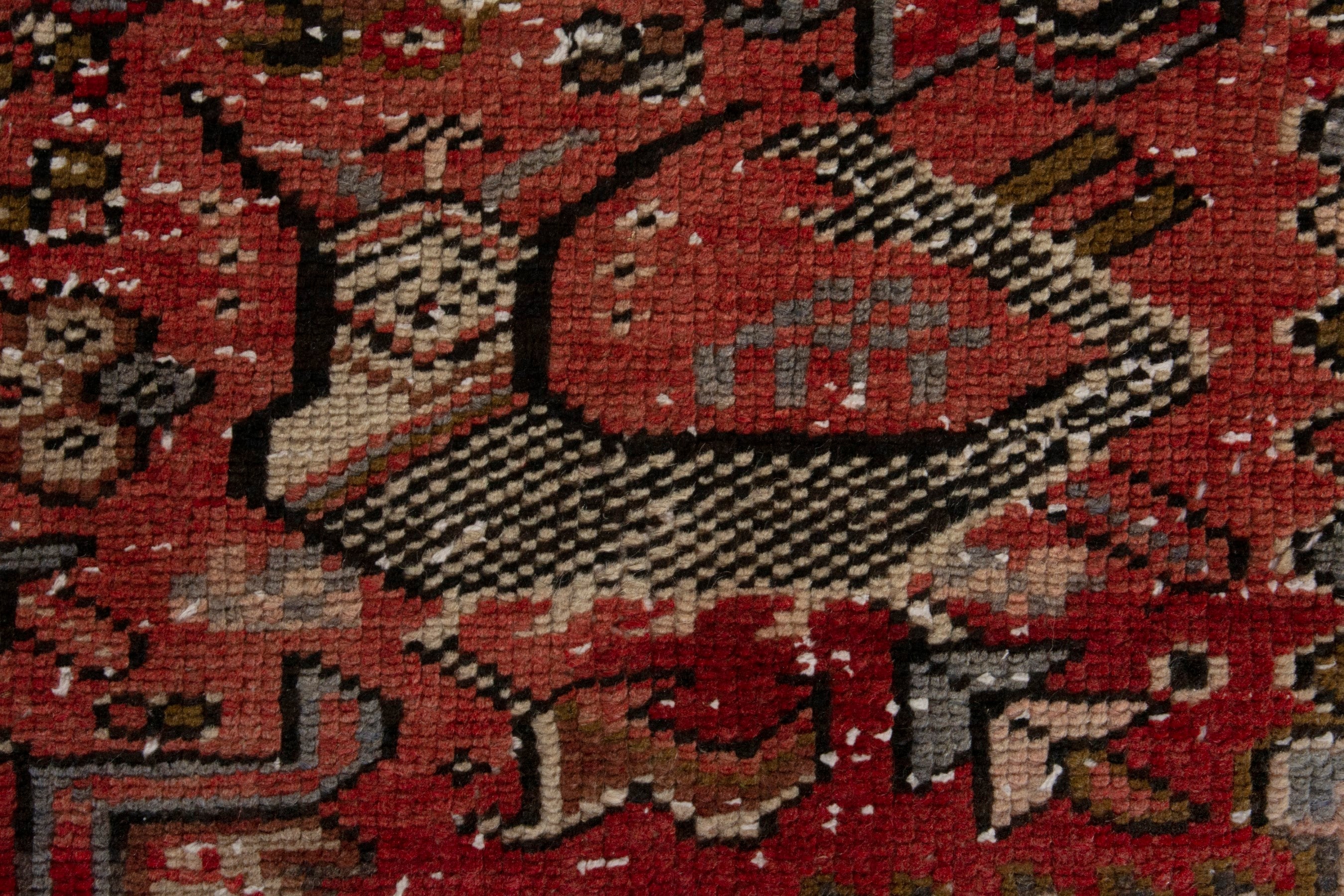 Persian Heriz oversized rug in deep red and burgundy, view 11 of 16