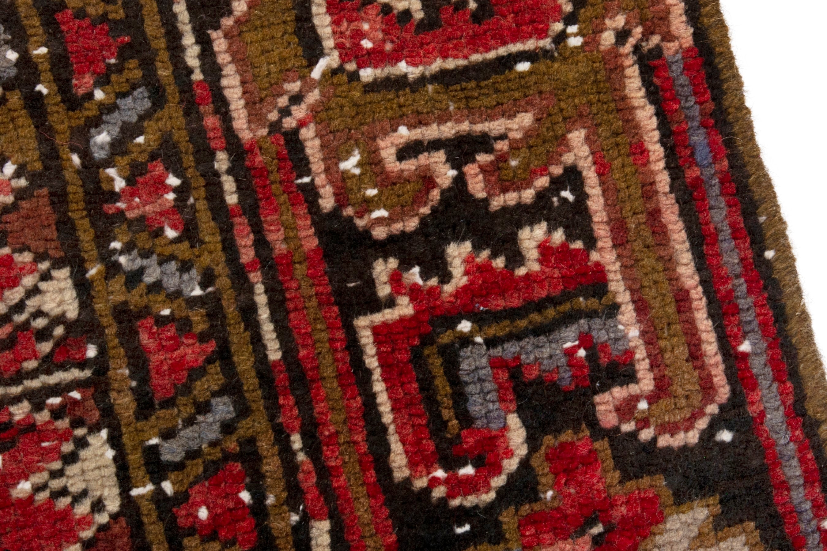 Persian Heriz oversized rug in deep red and burgundy, view 7 of 16
