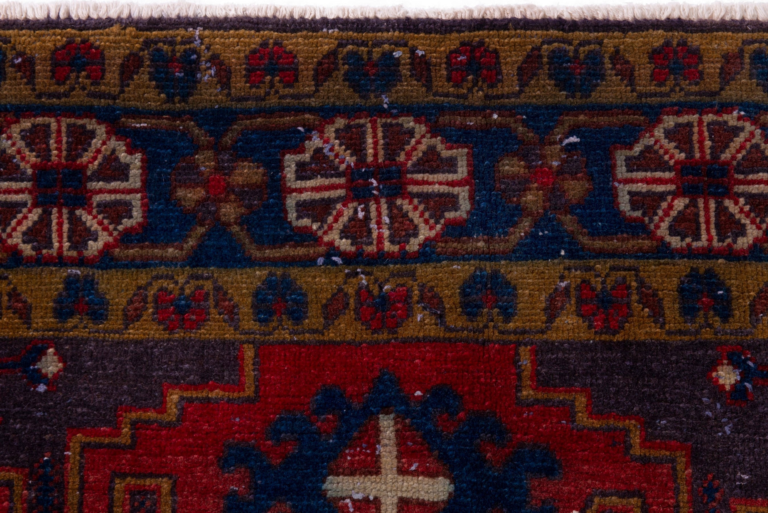 Persian Vist oversized rug in deep red and navy, view 14 of 19