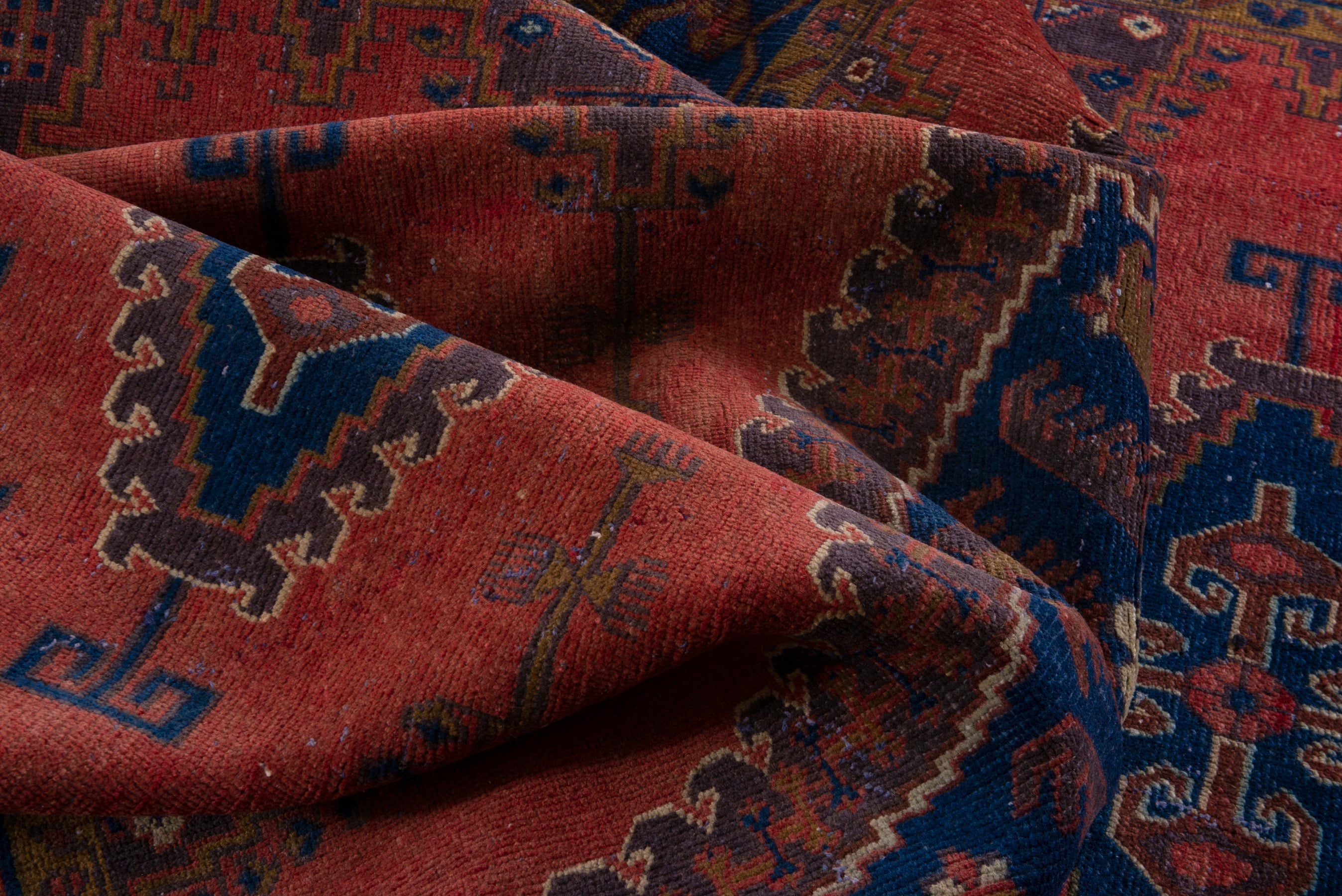 Persian Vist oversized rug in deep red and navy, view 16 of 19