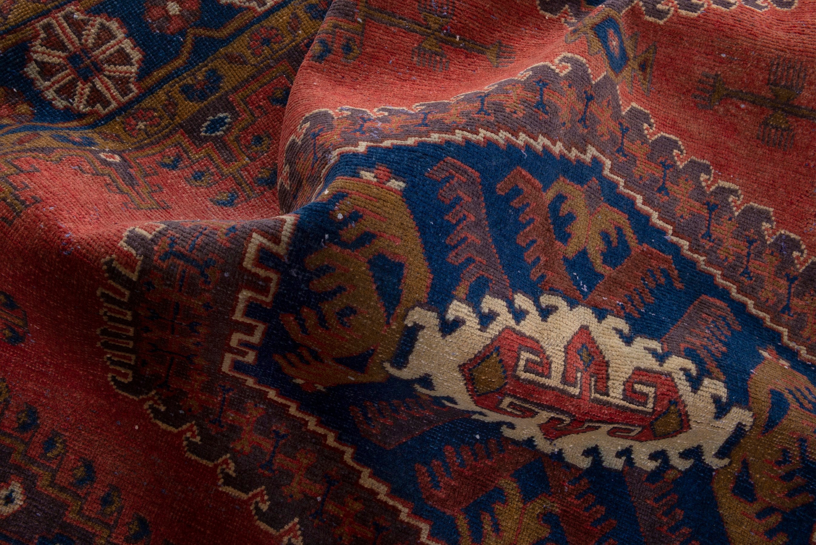 Persian Vist oversized rug in deep red and navy, view 18 of 19