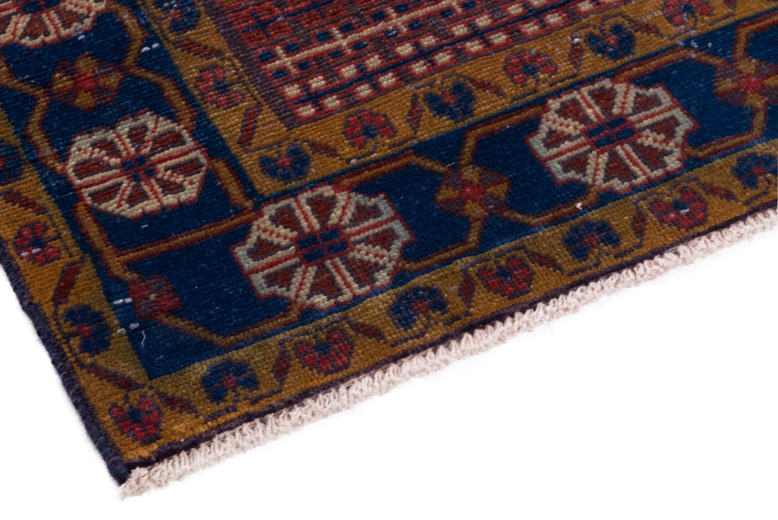 Persian Vist oversized rug in deep red and navy, view 6 of 19
