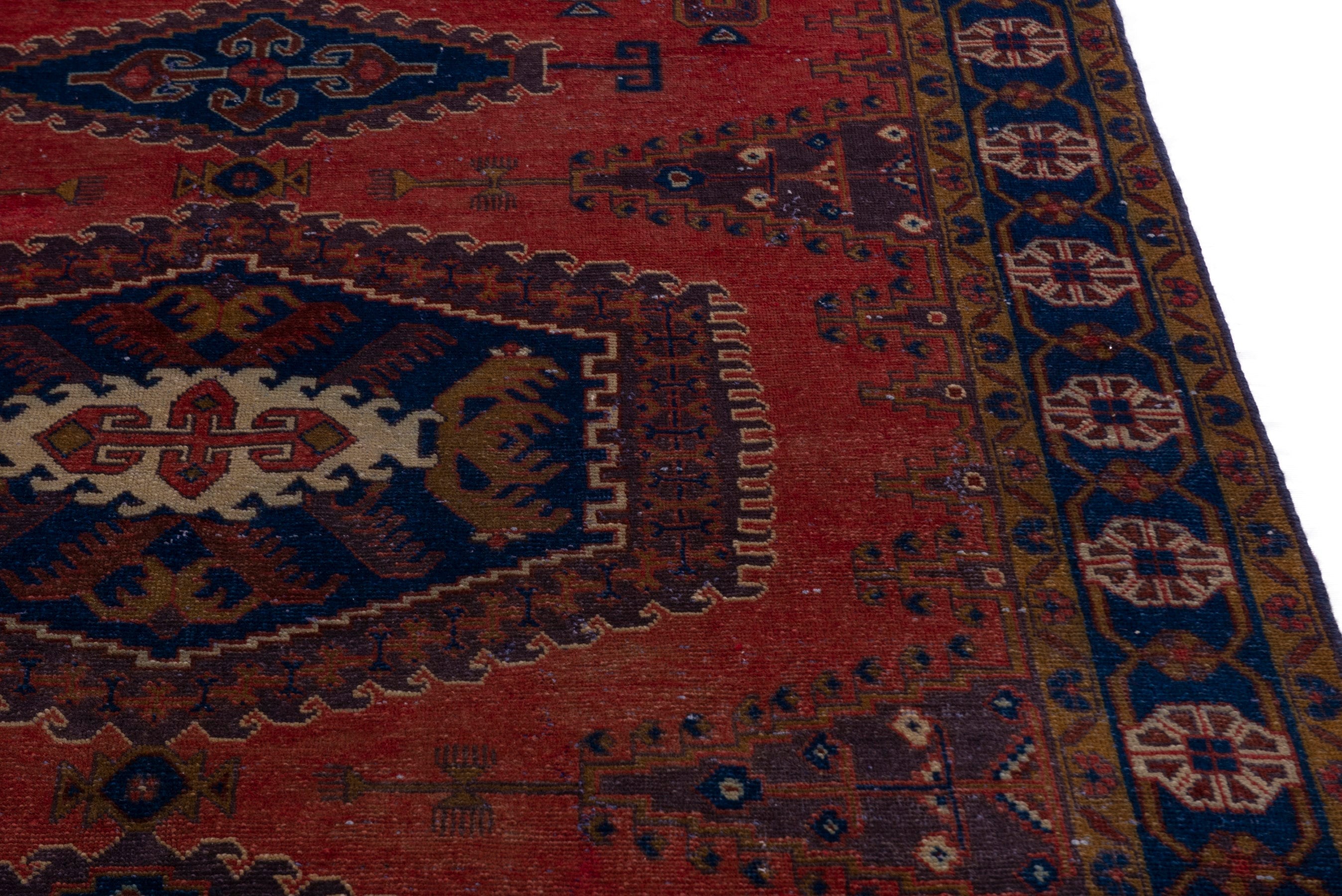 Persian Vist oversized rug in deep red and navy, view 7 of 19