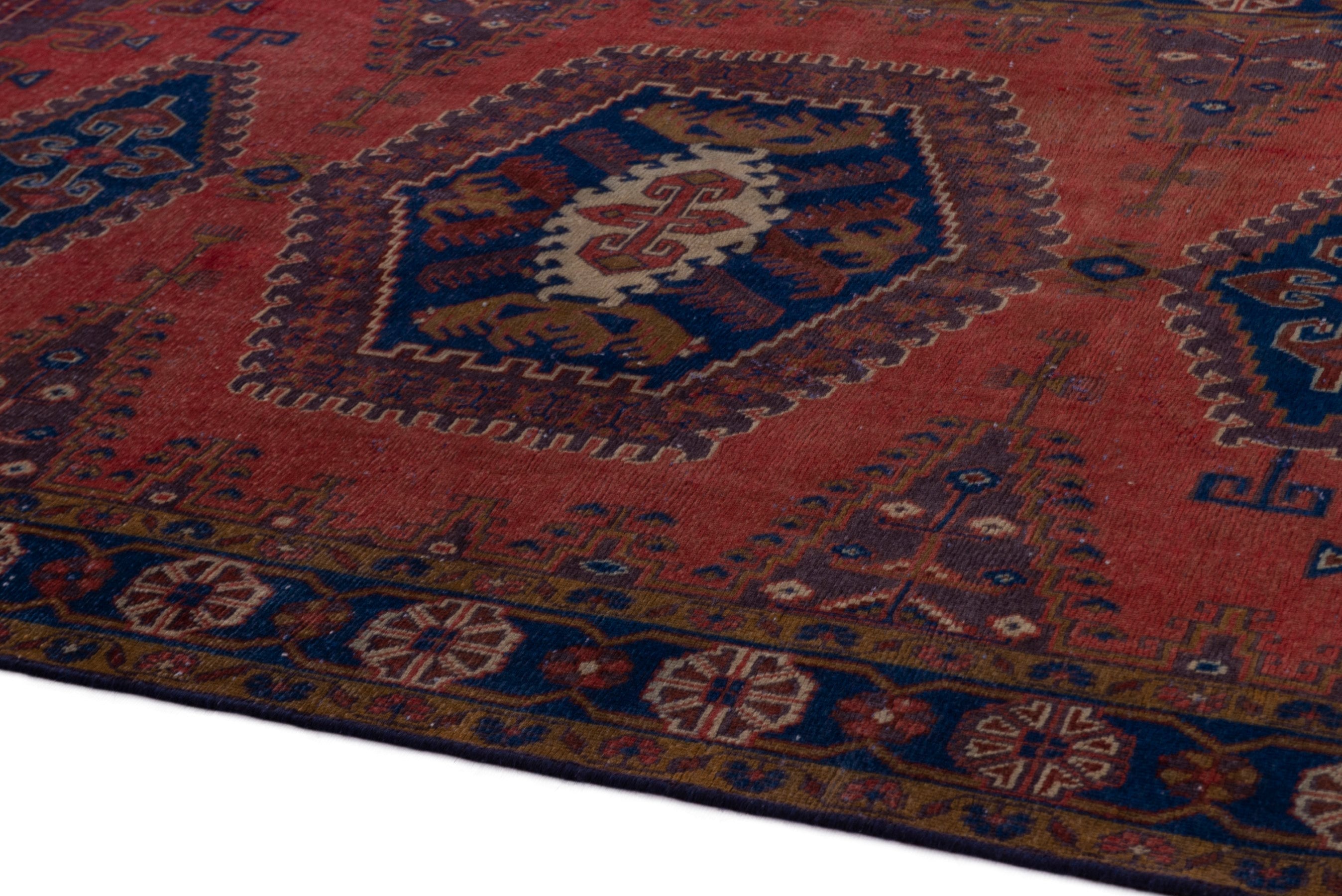 Persian Vist oversized rug in deep red and navy, view 8 of 19