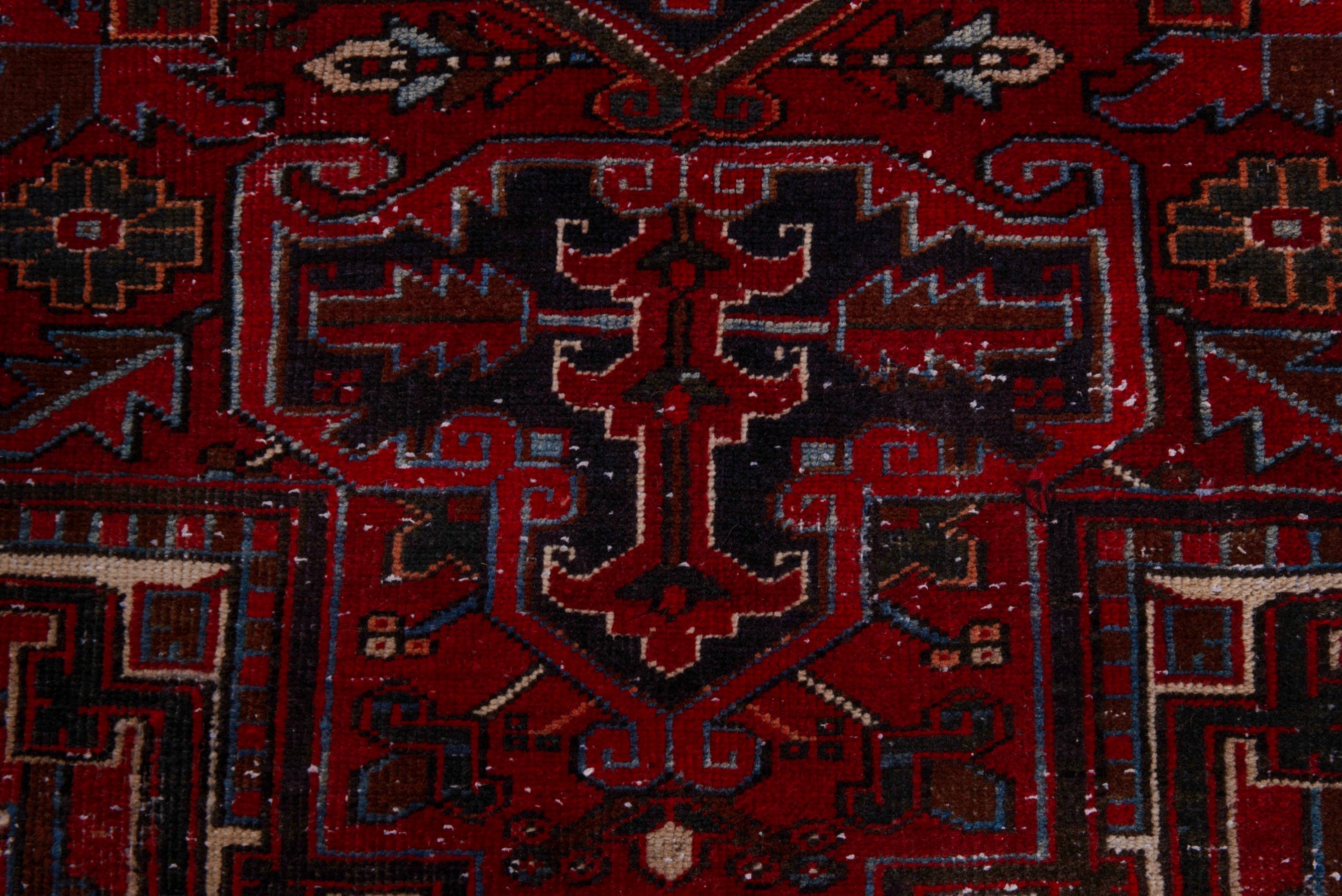 Persian Gorevan oversized rug in deep red and cream, view 12 of 23