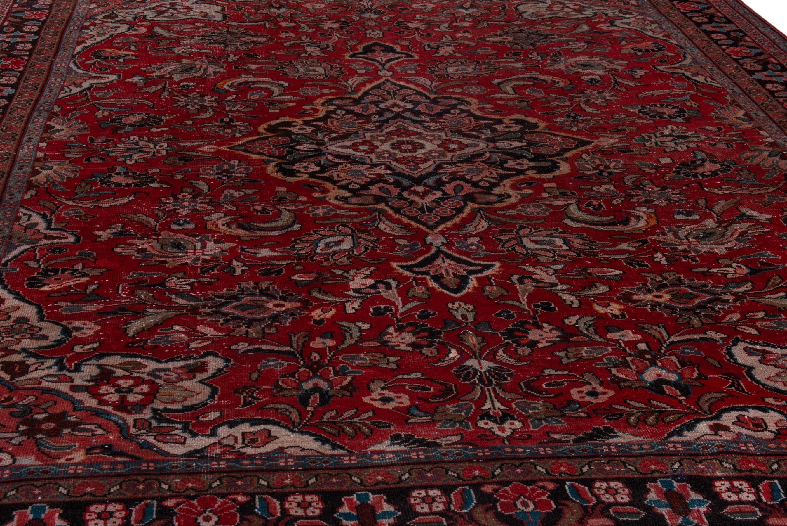 Persian Mahal oversized rug in deep red and burgundy, view 10 of 21
