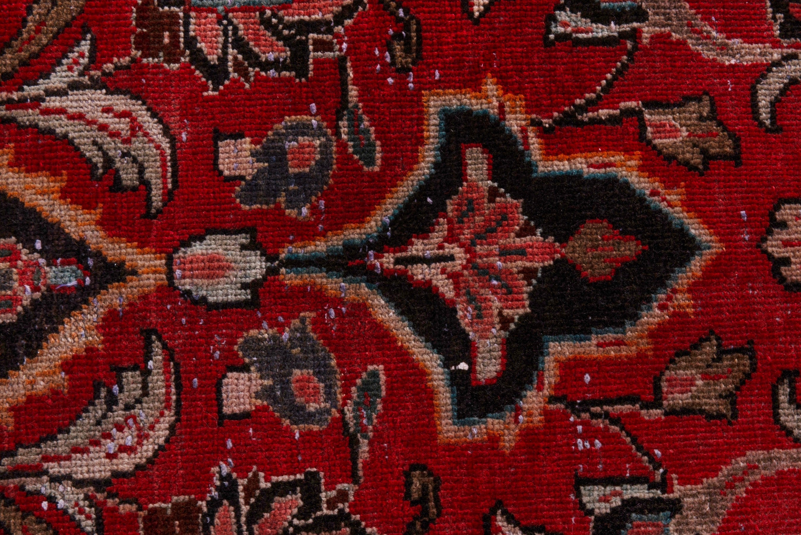 Persian Mahal oversized rug in deep red and burgundy, view 12 of 21