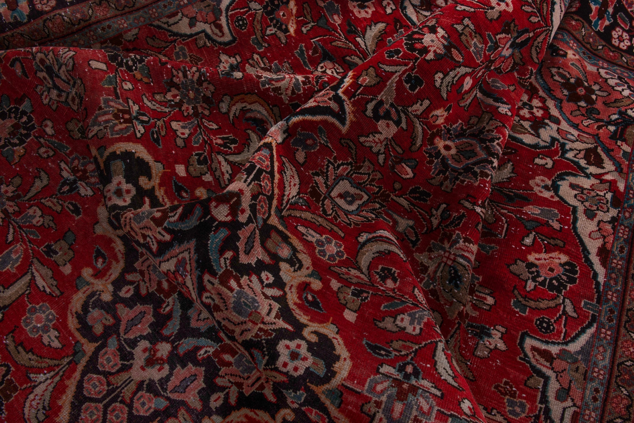 Persian Mahal oversized rug in deep red and burgundy, view 20 of 21