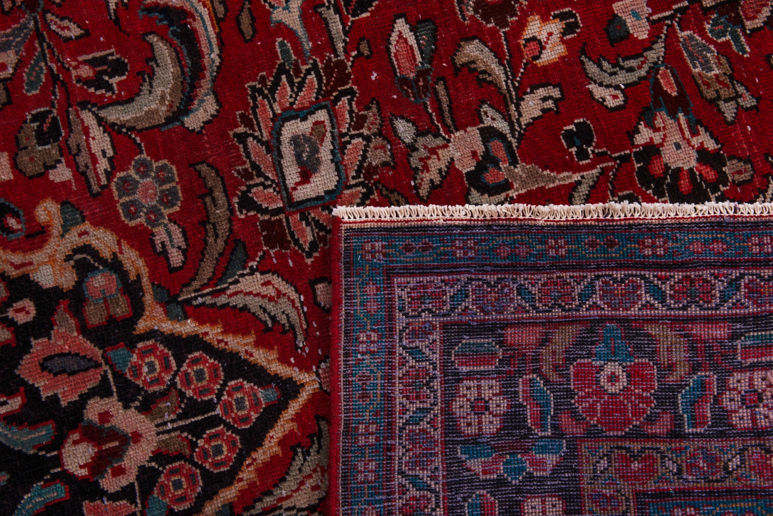 Persian Mahal oversized rug in deep red and burgundy, view 21 of 21